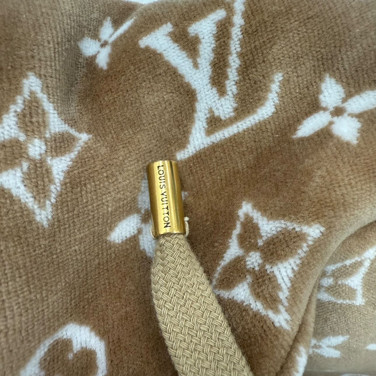 LOUIS VUITTON 2024SS Monogram Toweling Pullover Hoodie 1AC2HZ Size M ルイヴィトン モノグラム タウアリング プルオーバーフーディー サイズM