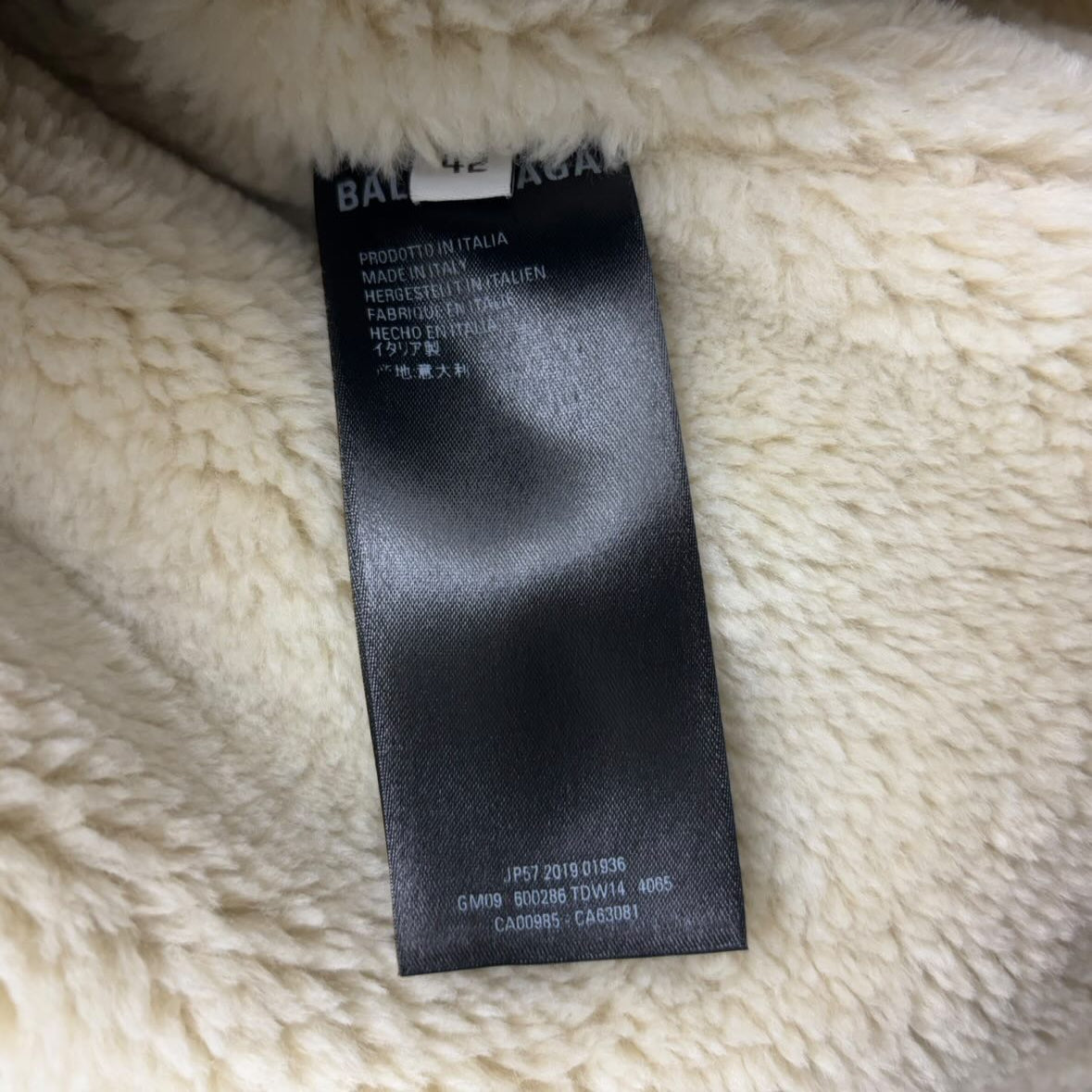 BALENCIAGA 2019AW Denim Mouton Car Coat 600286 TDW14 Size 42 バレンシアガ デニム ムートン カーコート サイズ42