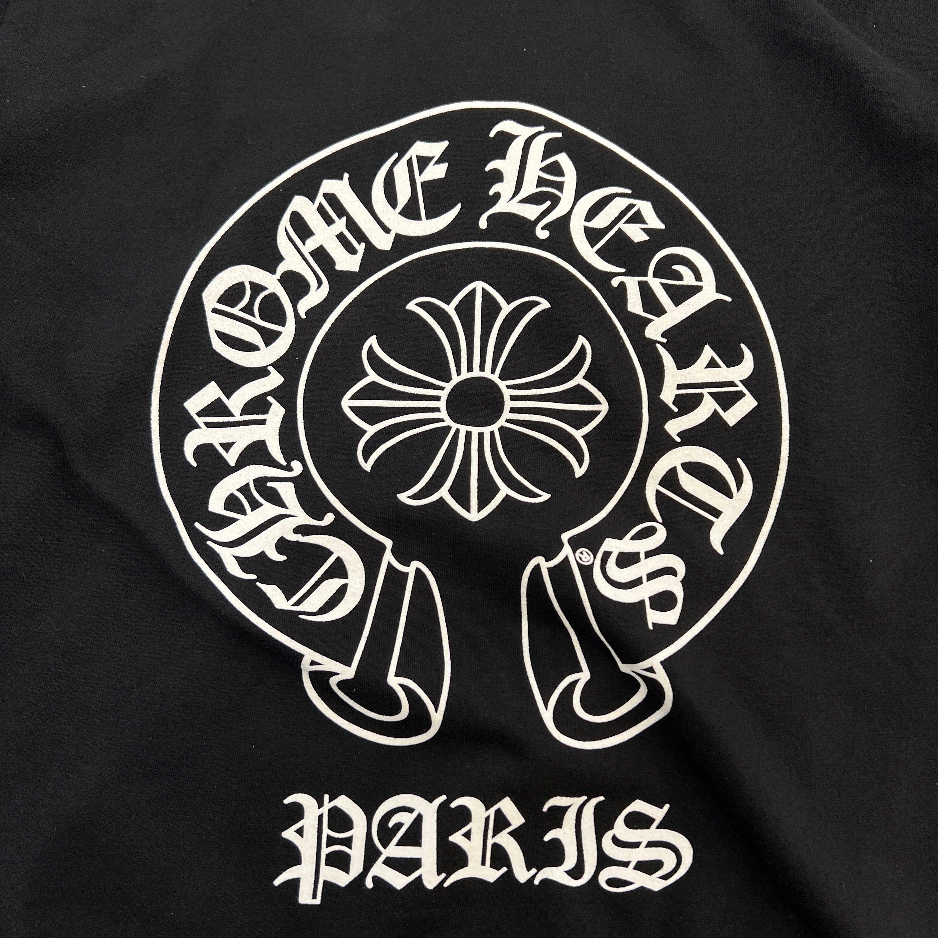 CHROME HEARTS Paris Limited Horseshoe Pullover Hoodie Size M クロムハーツ パリ限定 ホースシュー プルオーバーフーディ サイズM