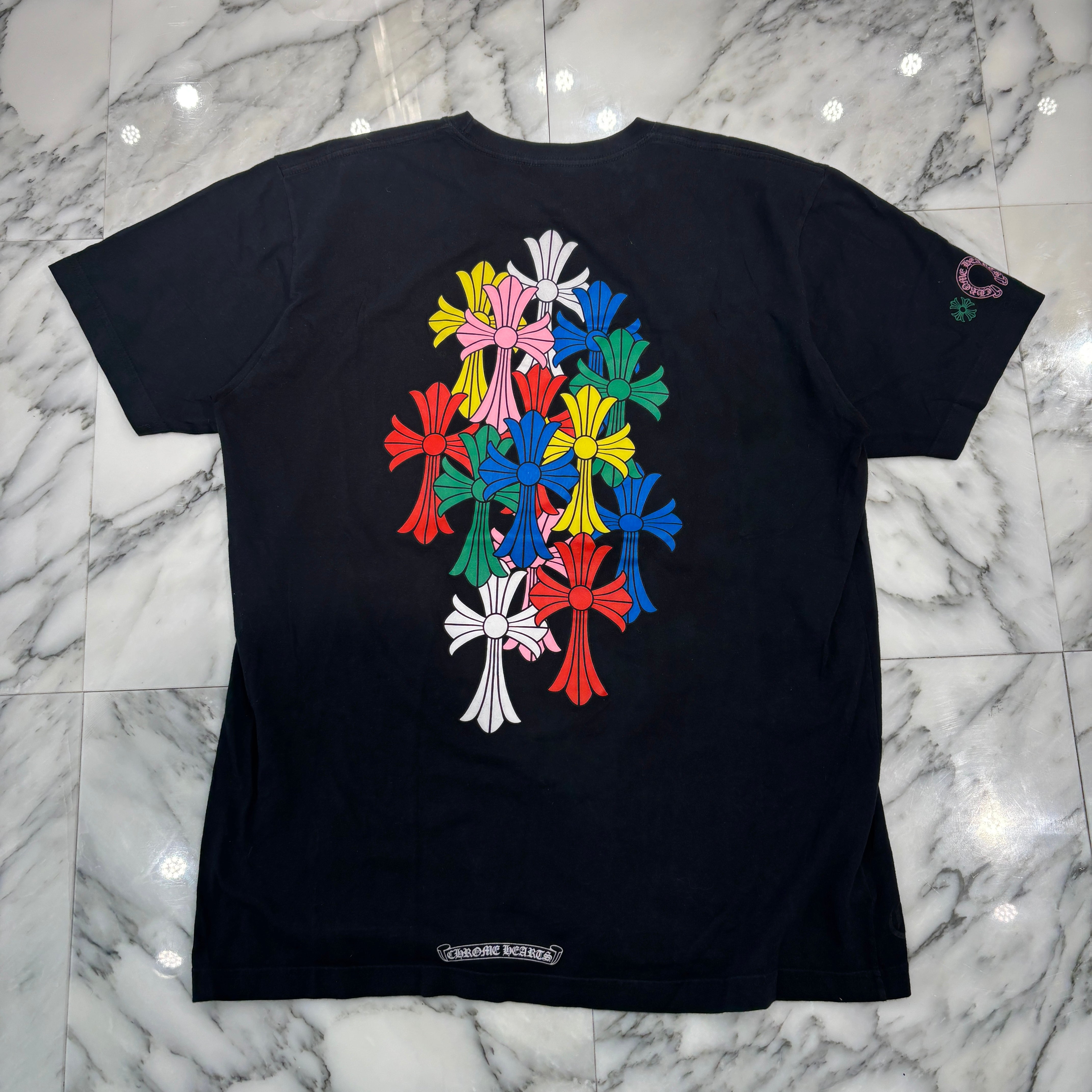 CHROME HEARTS 2021SS MLTCOL CEM CRS Tee Size L クロムハーツ マルチカラー セメタリークロス Tシャツ サイズL