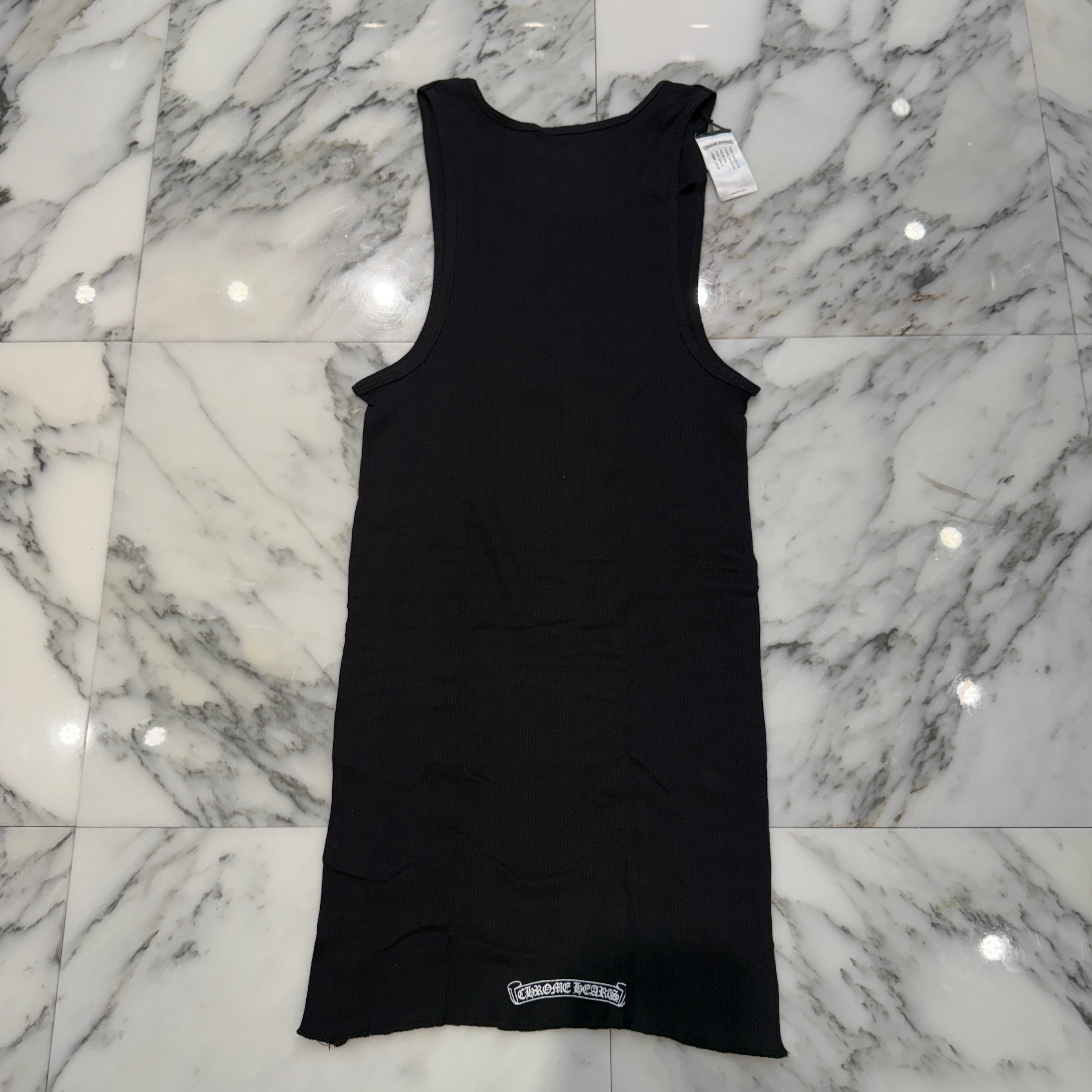 CHROME HEARTS Hairy Cross Rib Tank Top Size L クロムハーツ ヘイリークロス リブ タンクトップ サイズL