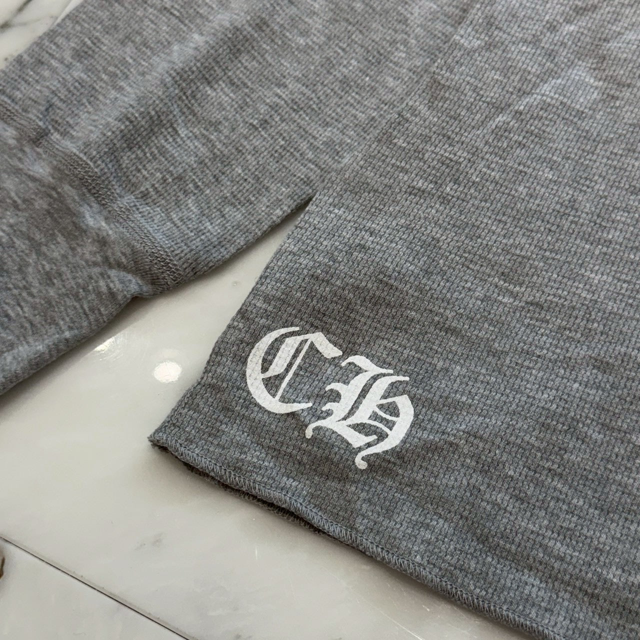 CHROME HEARTS 2025SS Floral Cross Horseshoe Thermal Long Sleeve Tee Size XL クロムハーツ フローラルクロス ホースシュー サーマル ロングスリーブ Tシャツ サイズXL