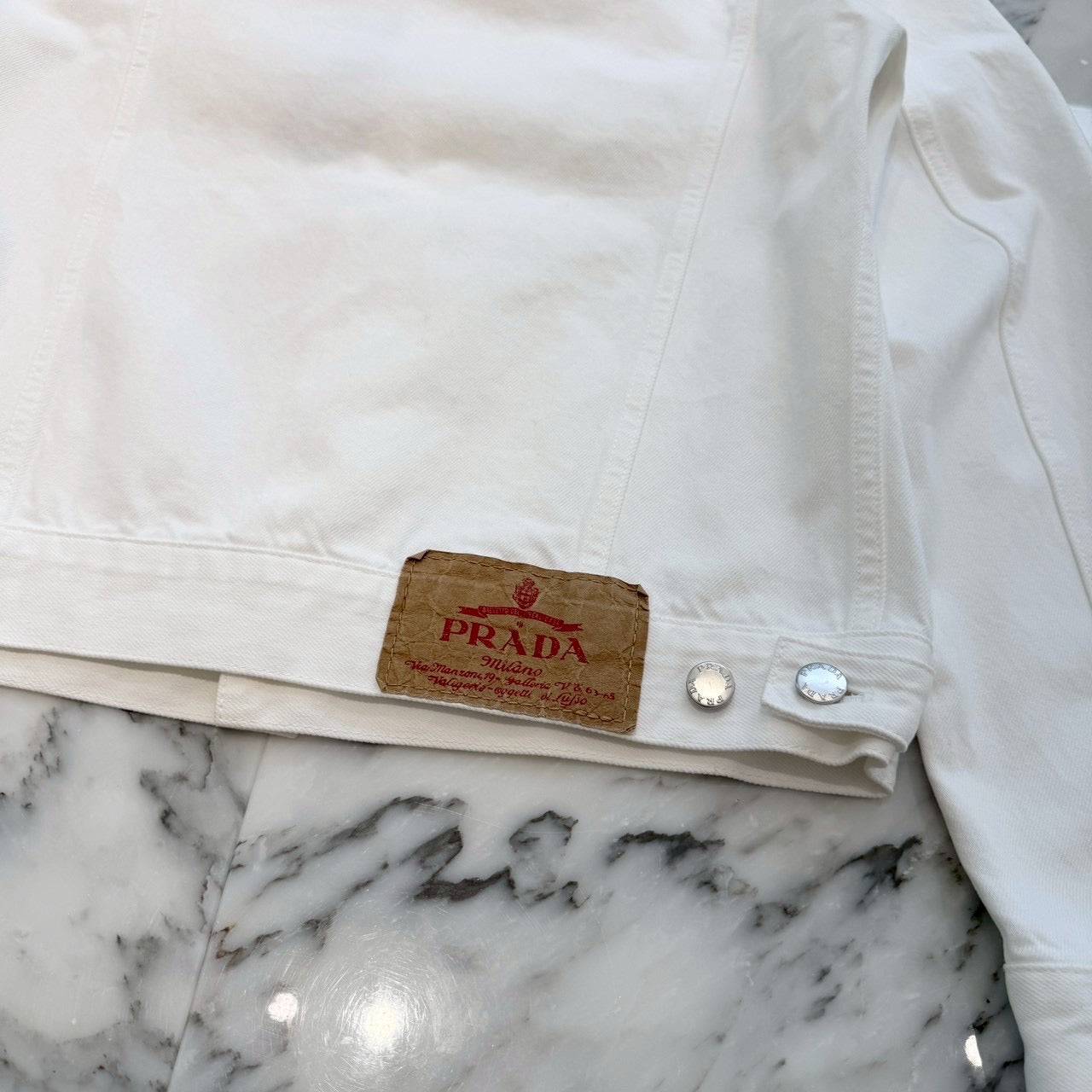 PRADA 2023SS Triangle Logo Plate Denim Jacket GEB227 S231 12PA Size S プラダ トライアングルロゴプレート デニムジャケット サイズS