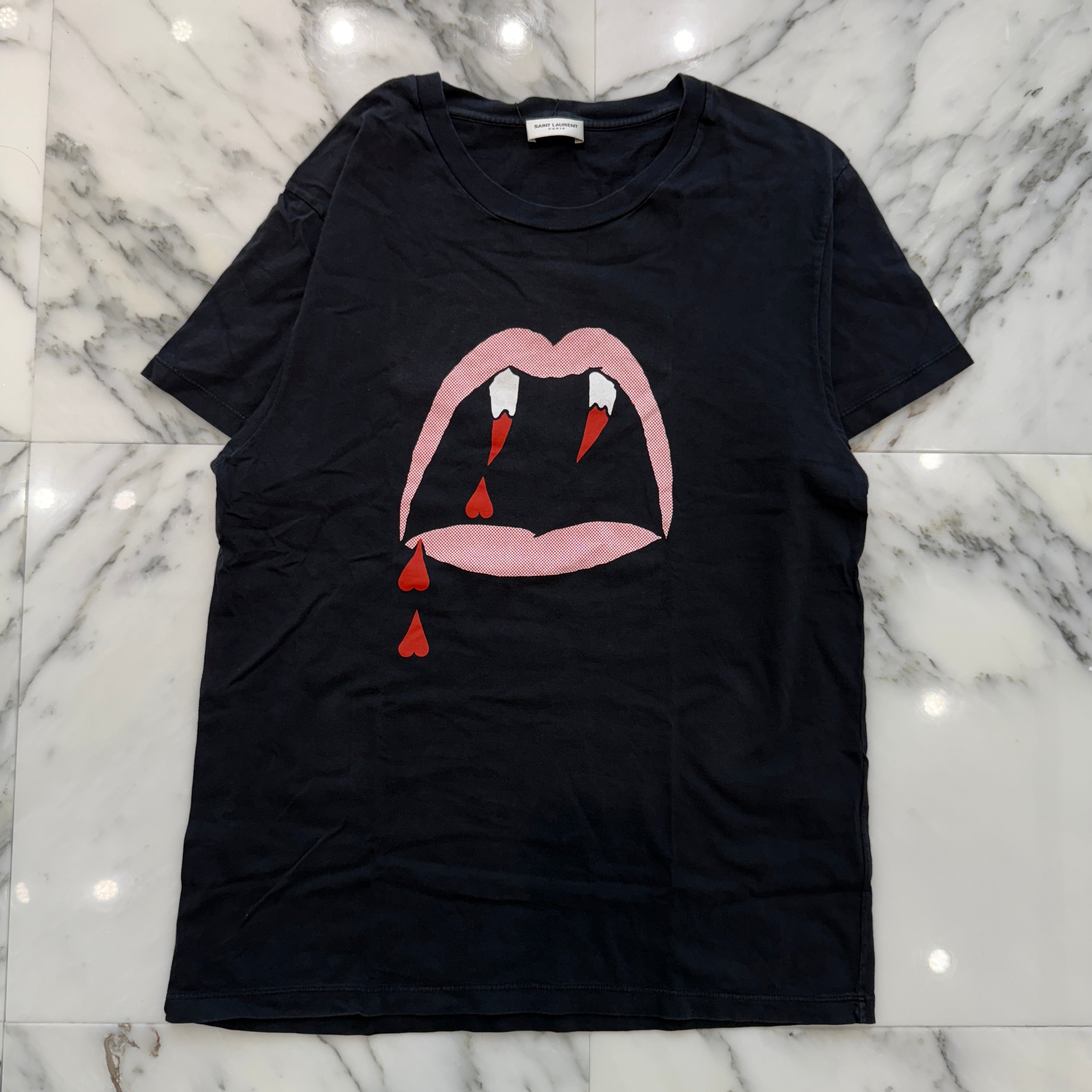 SAINT LAURENT 2016SS Blood Star Vampire Tee 378983 Y2YC1 Size S サンローランパリ ブロッドスター ヴァンパイア Tシャツ サイズS