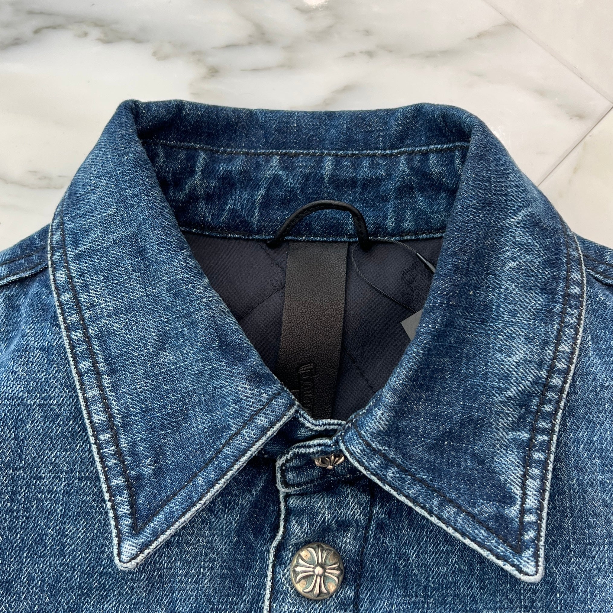 CHROME HEARTS WORK DOG DAD WASH Denim Jacket Size S クロムハーツ ワーク ドッグ ダッド ウォッシュ デニムジャケット サイズS