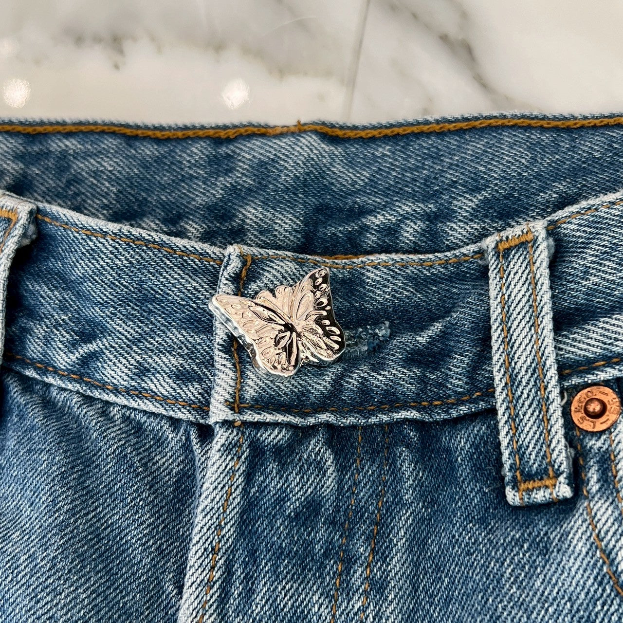 ABOUT DREAMS Butterfly Denim Shorts Size W32 × L34 アバウトドリームズ バタフライ デニムショーツ サイズ W32 × L34