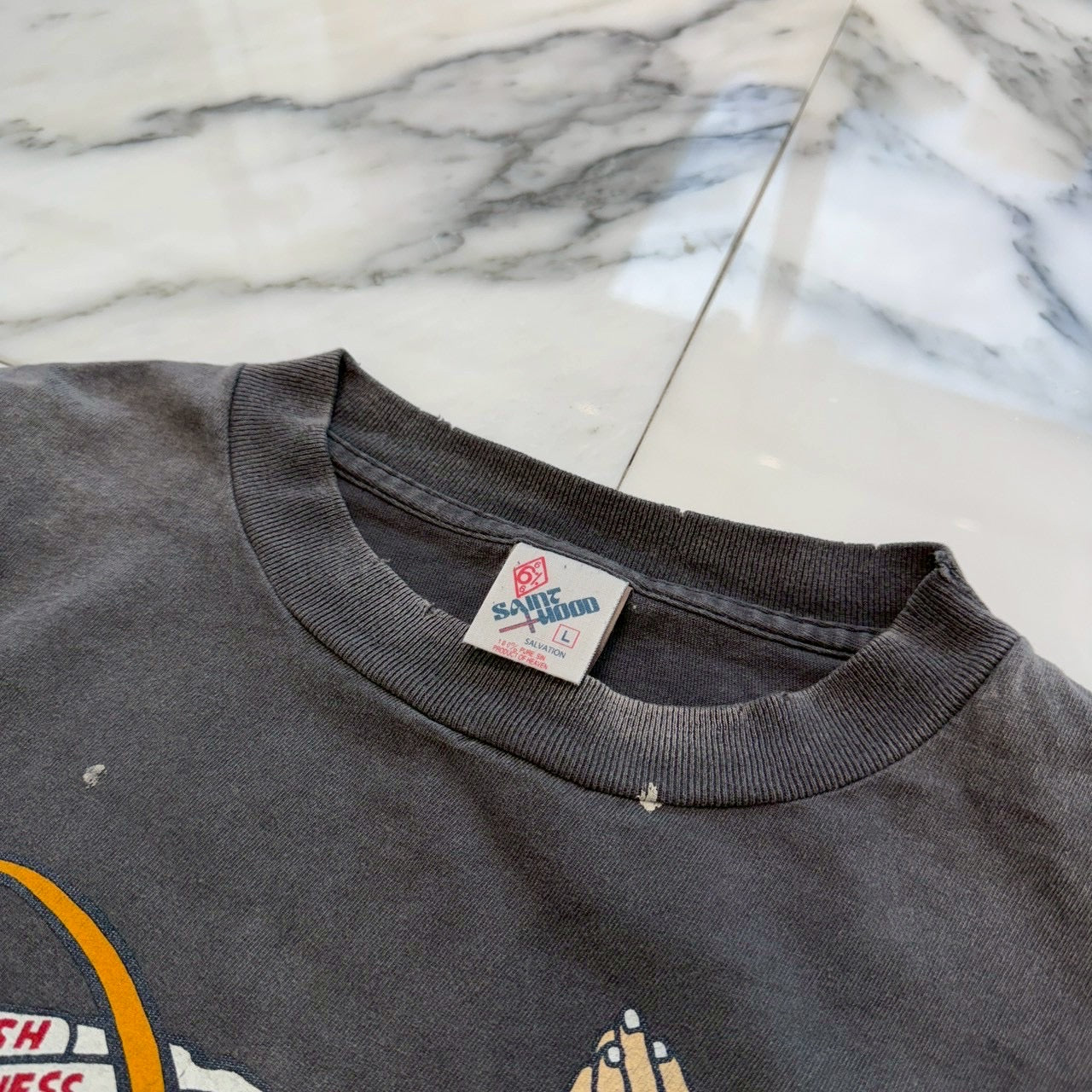 SAINT Mxxxxxx × NEIGHBORHOOD 2025SS STHD . SS TEE PRAY SM-HR8-0000-C68 Size L セントマイケル×ネイバーフット STHD. ショートスリーブ Tシャツ プレイ サイズL