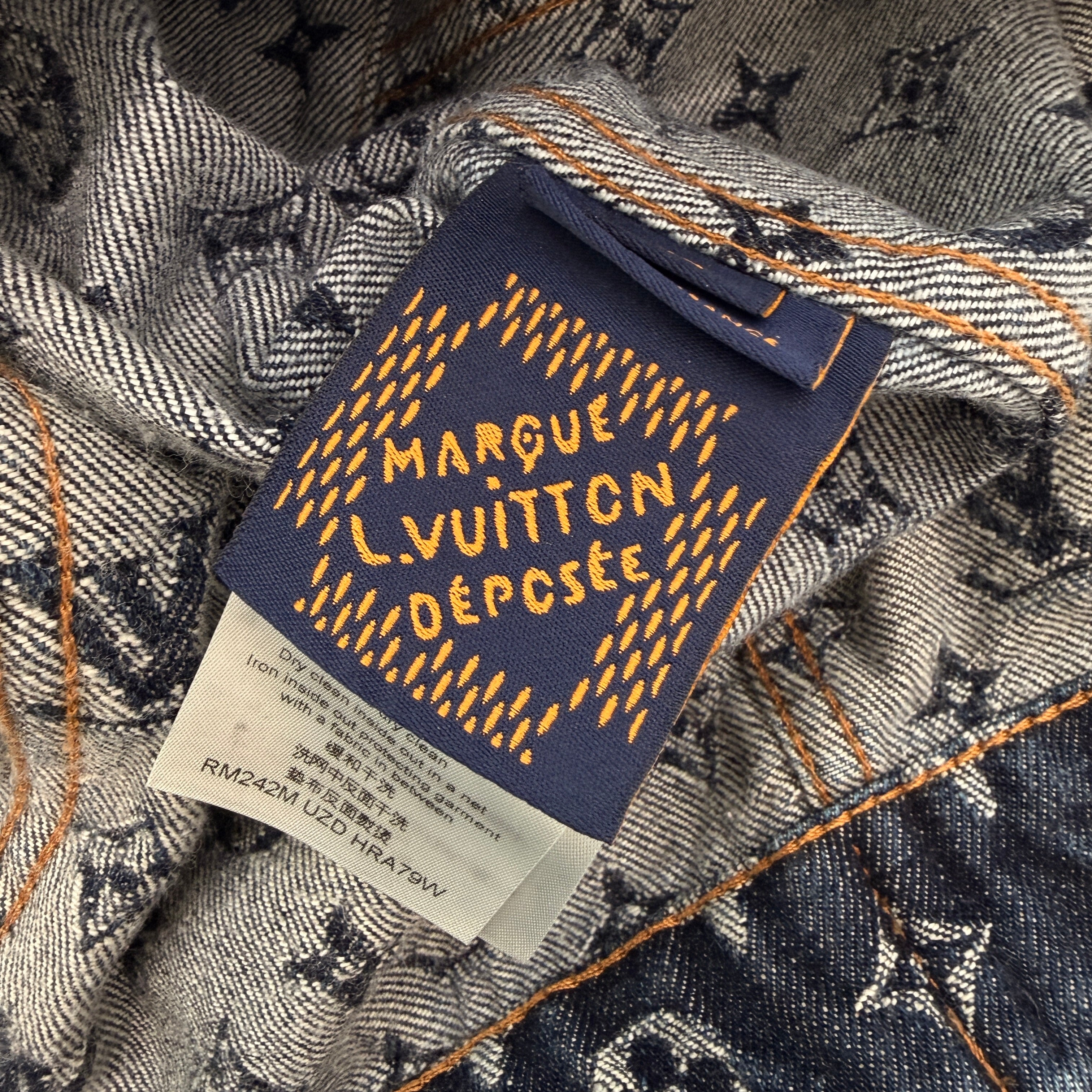 LOUIS VUITTON 2024AW Monogram Jacquard Denim Jacket 1AFWWU Size 44 ルイヴィトン モノグラムジャガードデニムジャケット サイズ44