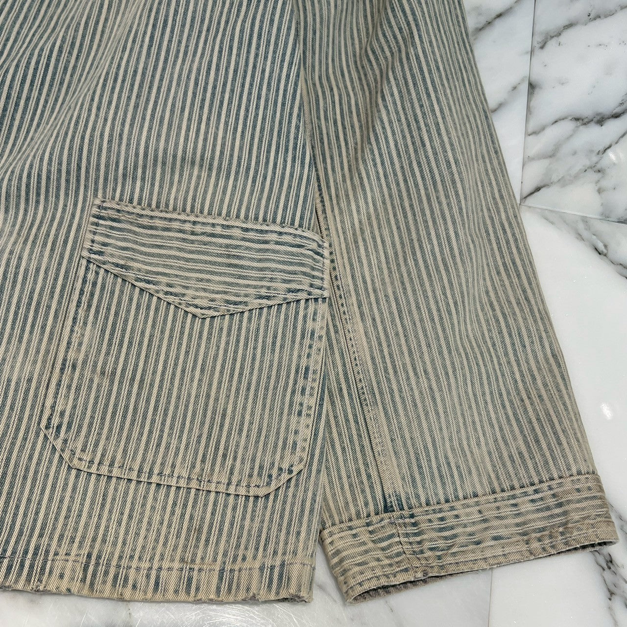 Maison Margiela Striped Washed Effect Jacket 2021SS S50DL0457 S30738 Size 39 メゾンマルジェラ ストライプウォッシュドエフェクトジャケット サイズ39