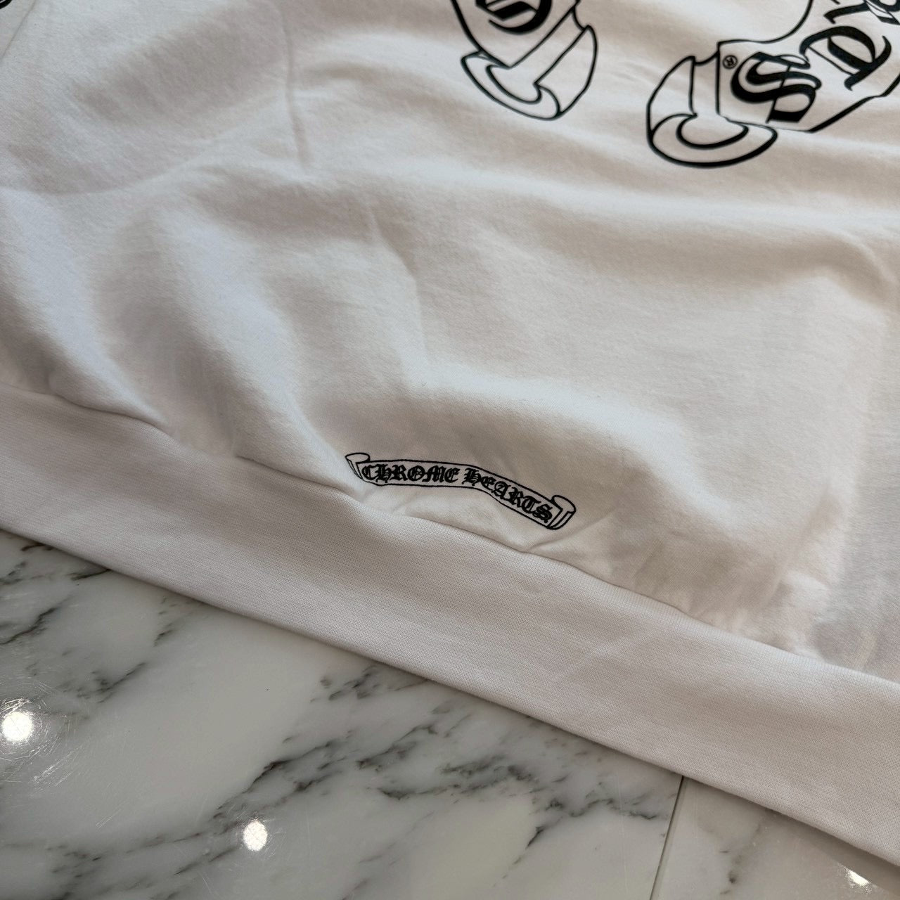 CHROME HEARTS Floral Cross Horseshoe Pullover Hoodie Size L クロムハーツ フローラルクロスホースシュー プルオーバーフーディ サイズL