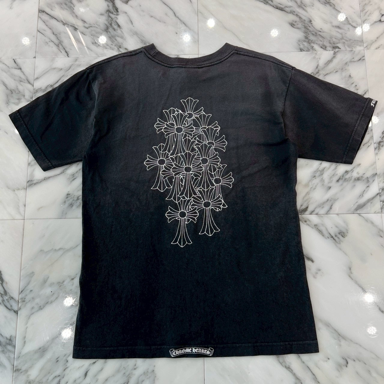 CHROME HEARTS VINTAGE Back Cemetery Cross Print Tee Size M クロム 