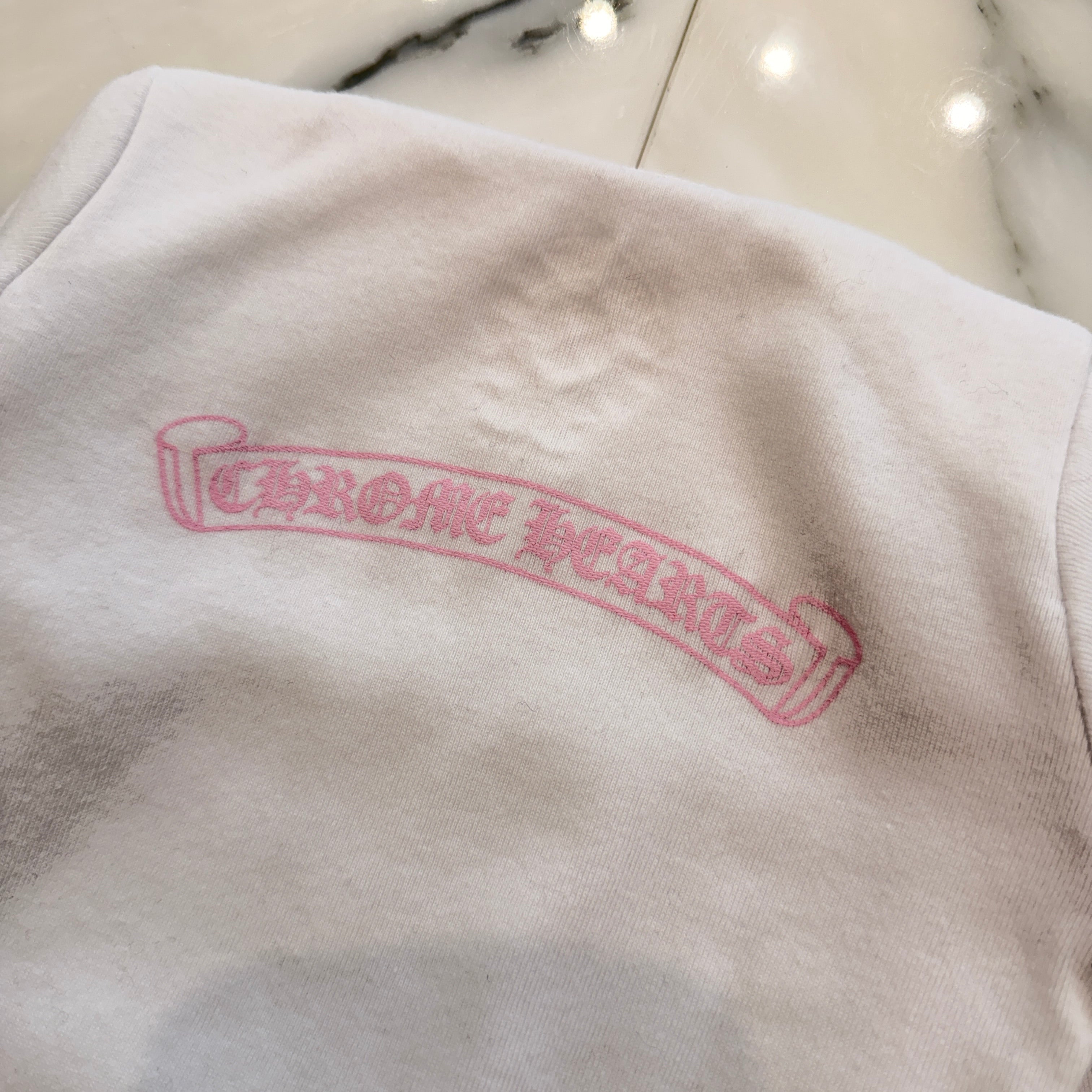 CHROME HEARTS Pink Back Scroll Label Logo Long Sleeve Size 12months クロムハーツ ピンクバックスクロールラベルロゴ 長袖ロンパース サイズ12months