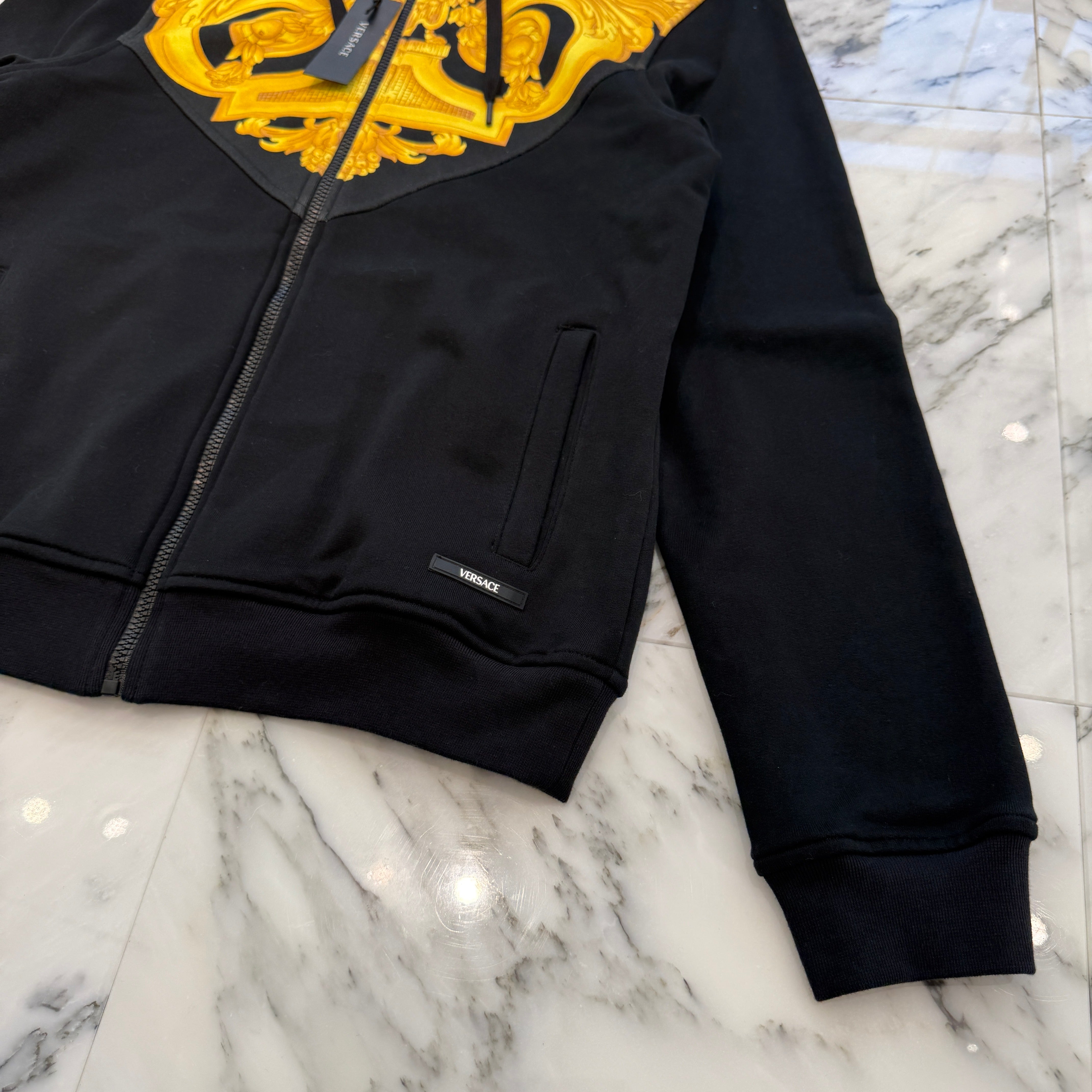 VERSACE 2023AW Barocco Medusa Print Zip Up Hoodie 1011854 1A10244 Size M ヴェルサーチェ バロッコ メデューサ プリント ジップアップフーディ サイズM