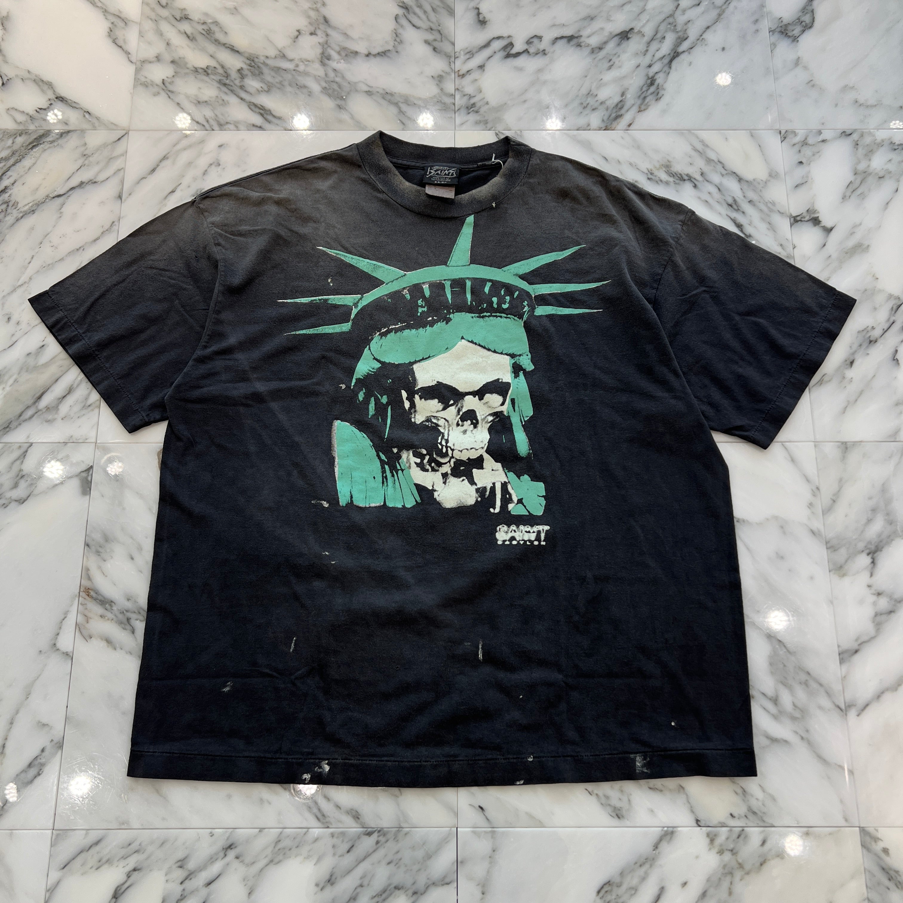 SAINT Mxxxxxx 2025AW BABYLON Print Tee SM-HR1-0000-C47 Size XL