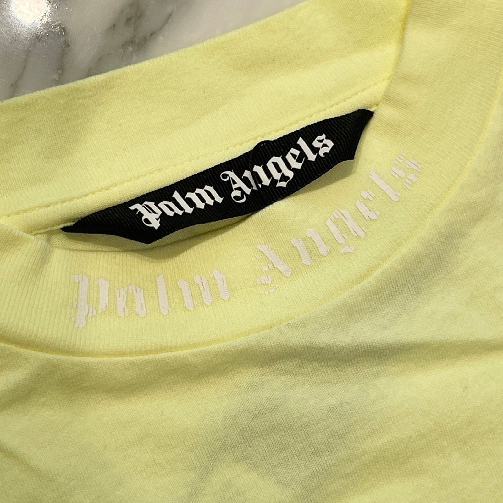 Palm Angels 2022SS Back Logo Print Oversize Tee PMAA002S22JER006 Size L パームエンジェルス バックロゴプリントオーバーサイズTシャツ サイズL