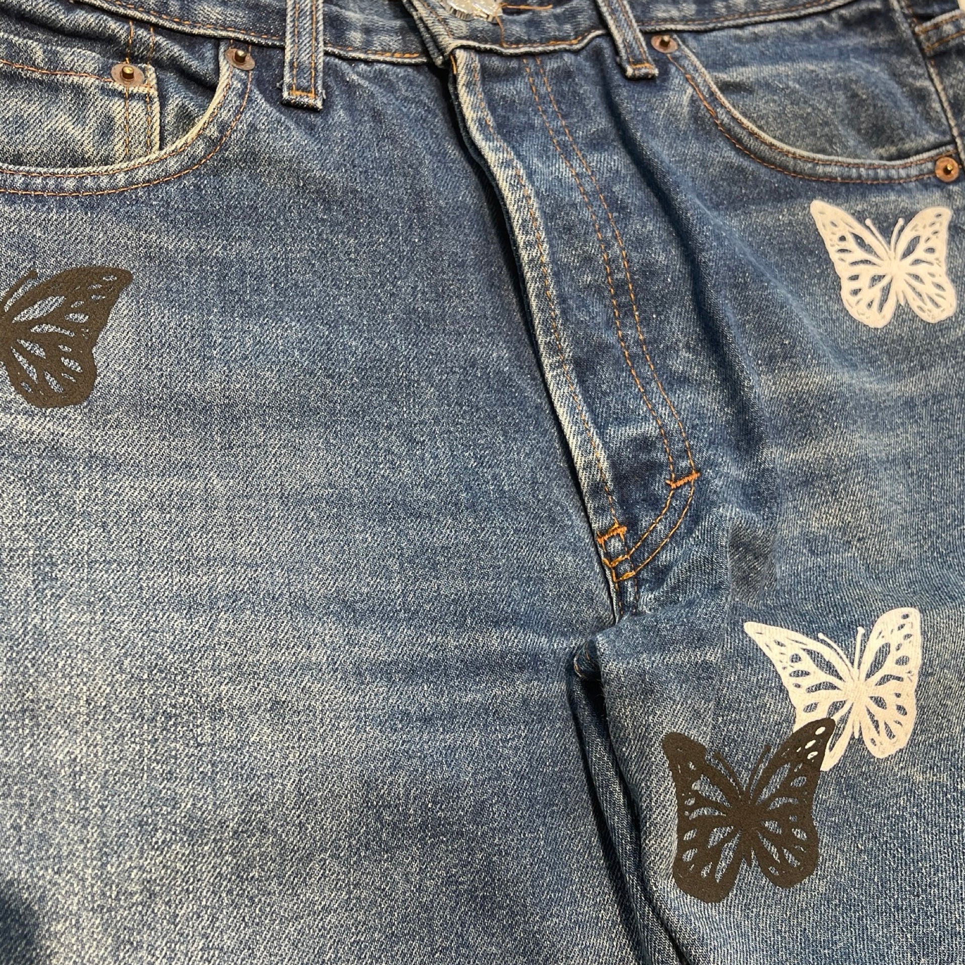 ABOUT DREAMS Butterfly Jeans Size W32 L34 アバウトドリームズ バタフライジーンズ W32×L34