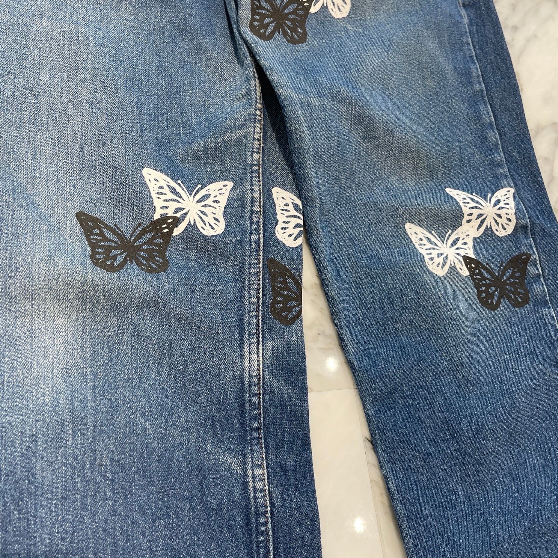 ABOUT DREAMS Butterfly Jeans Size W32 L34 アバウトドリームズ バタフライジーンズ W32×L34