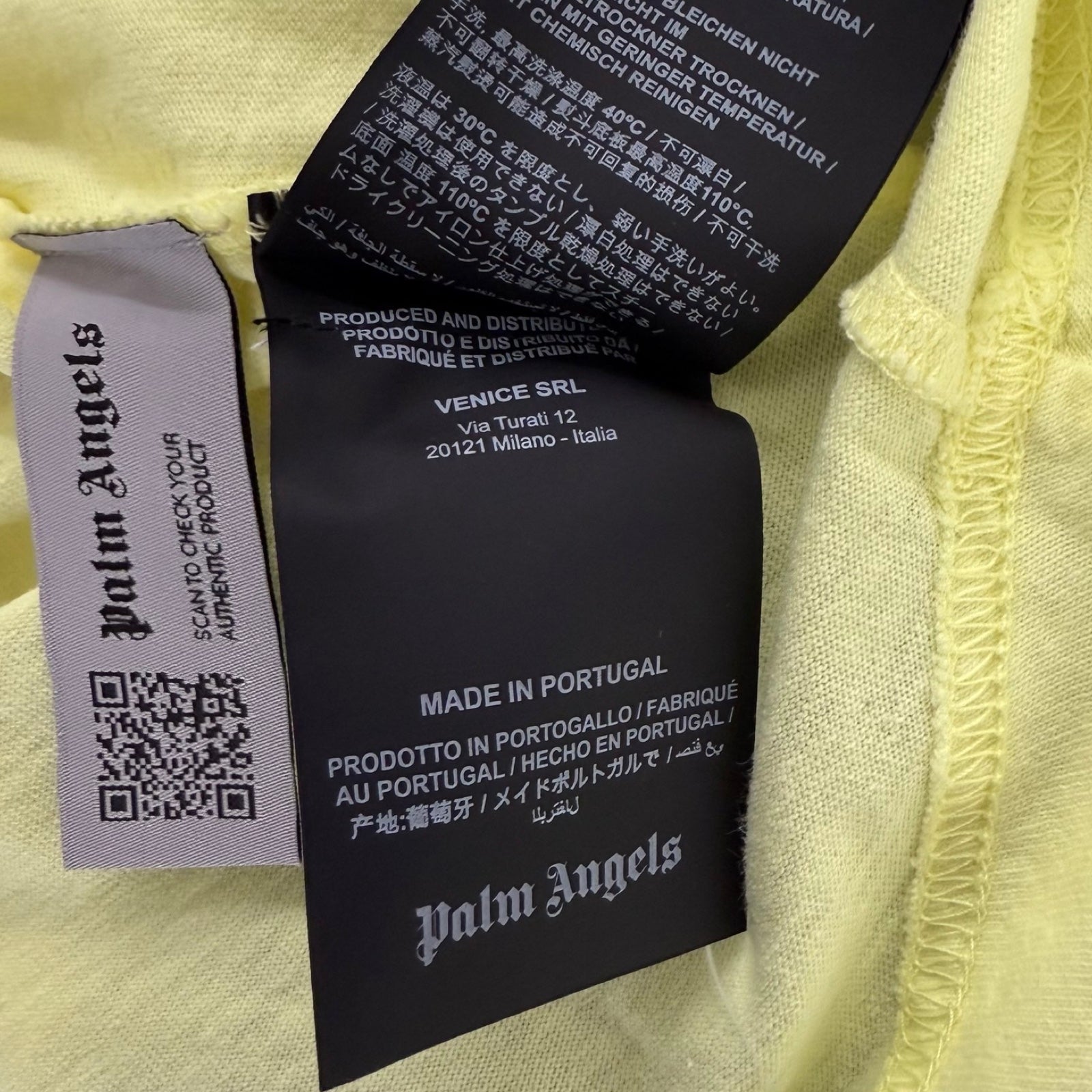 Palm Angels 2022SS Back Logo Print Oversize Tee PMAA002S22JER006 Size L パームエンジェルス バックロゴプリントオーバーサイズTシャツ サイズL