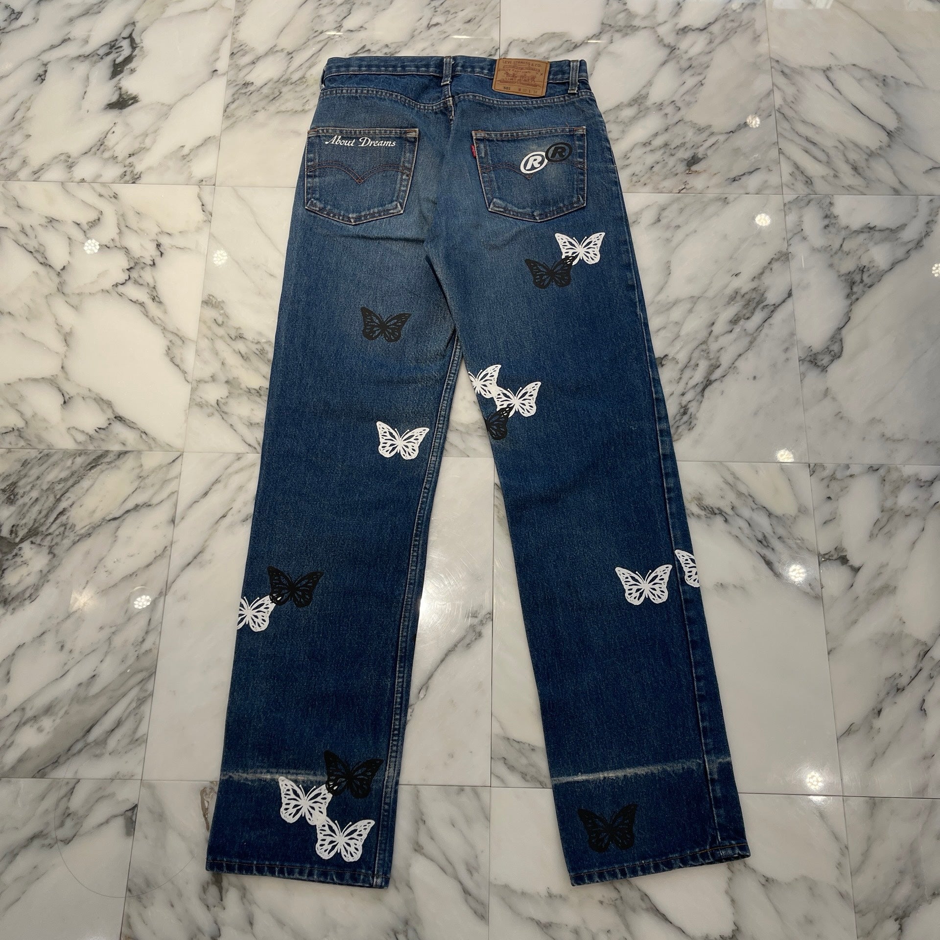 ABOUT DREAMS Butterfly Jeans Size W32 L34 アバウトドリームズ バタフライジーンズ W32×L34