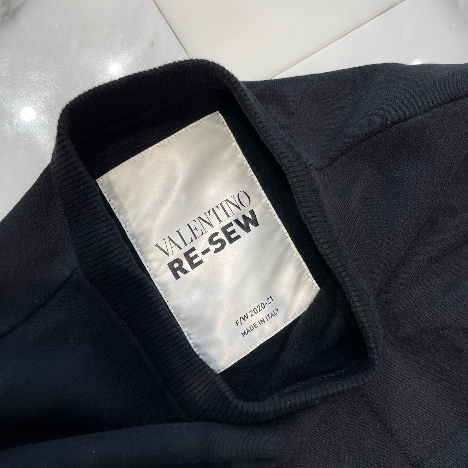 VALENTINO 2021AW VLTN Crew Neck Sweat Shirt UV0CII452KP0NO Size S ヴァレンティノ VLTN クルーネックスウェットシャツ サイズS