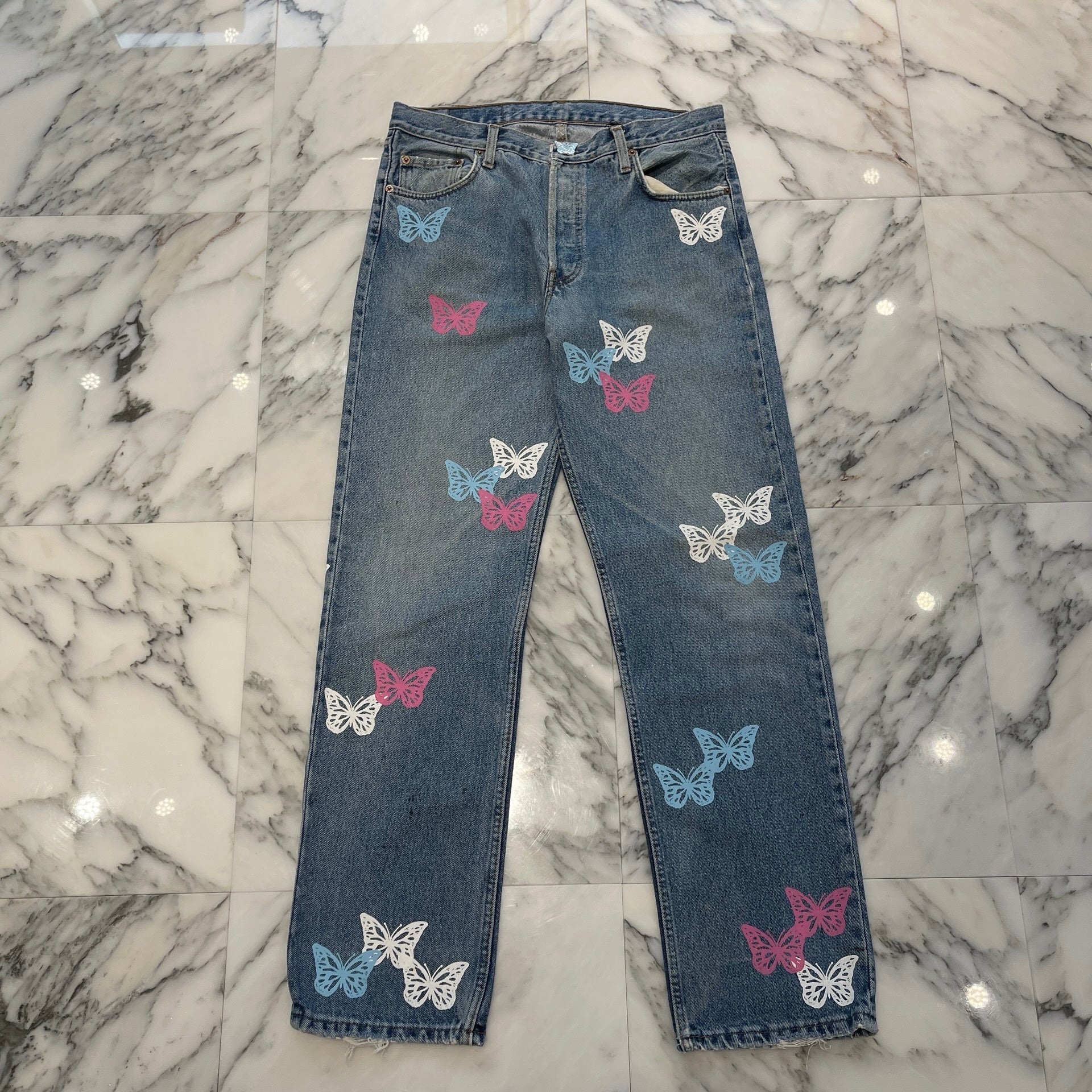 ABOUT DREAMS Butterfly Jeans Size W36 L34 アバウトドリームズ バタフライジーンズ W36 × L34