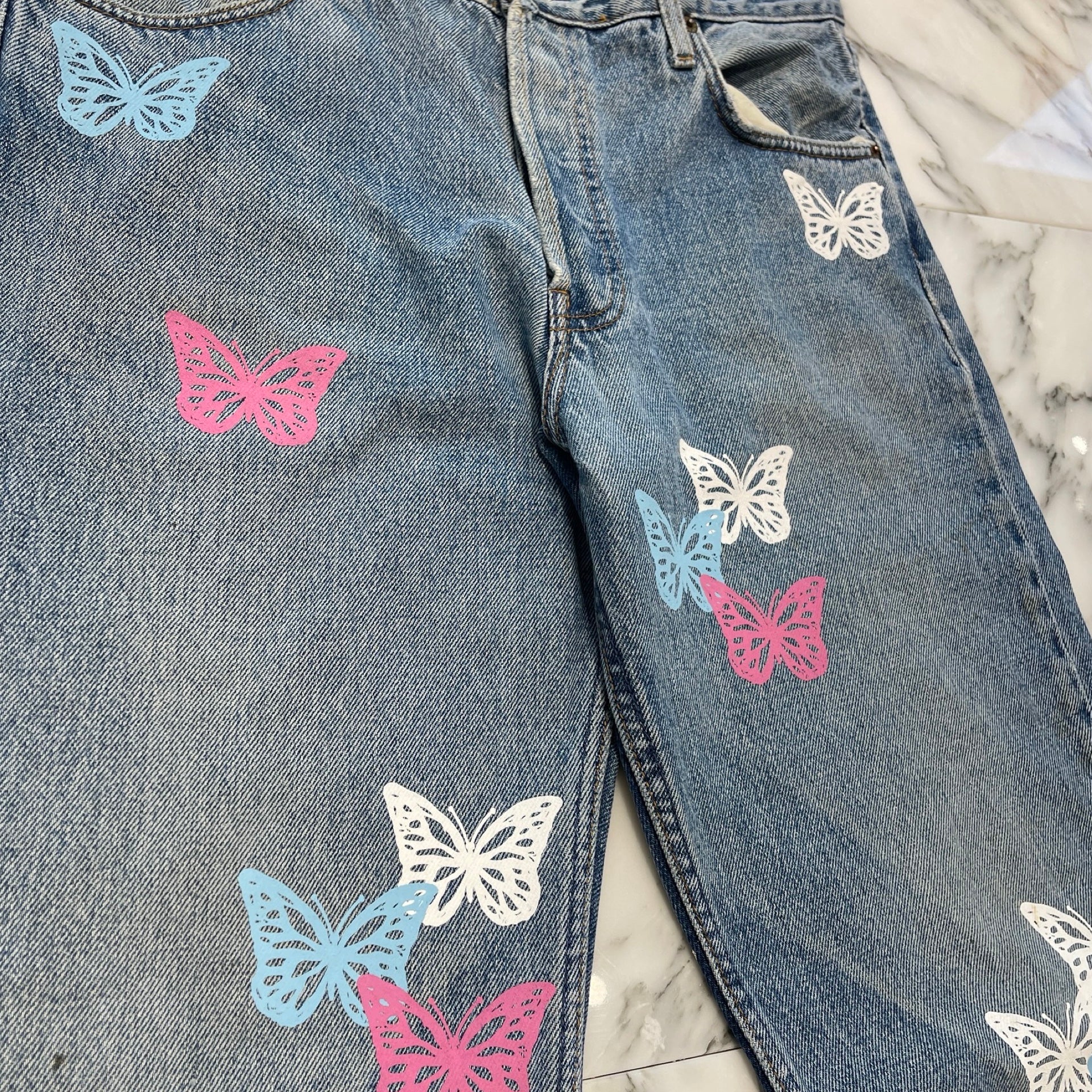 ABOUT DREAMS Butterfly Jeans Size W36 L34 アバウトドリームズ バタフライジーンズ W36 × L34