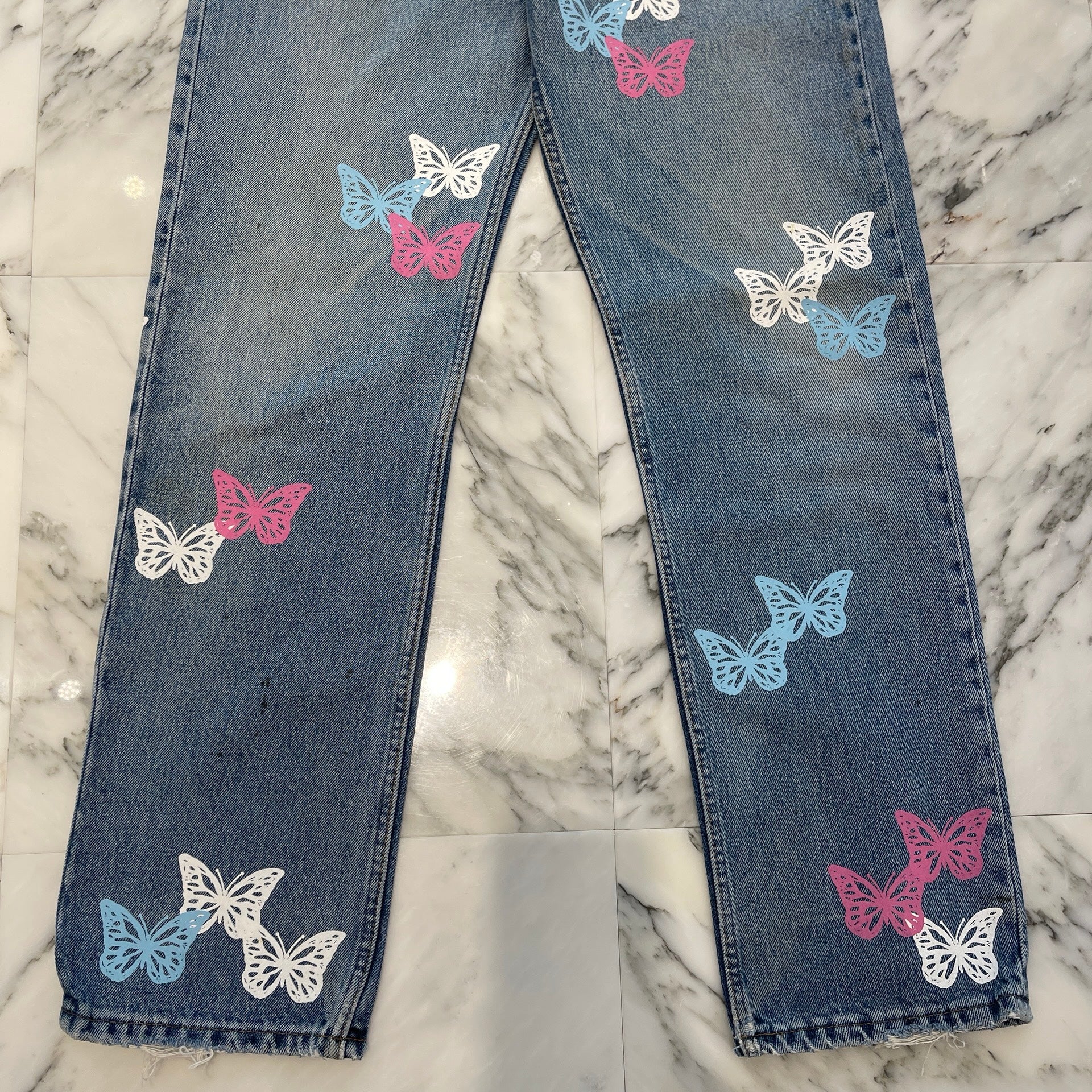 ABOUT DREAMS Butterfly Jeans Size W36 L34 アバウトドリームズ バタフライジーンズ W36 × L34