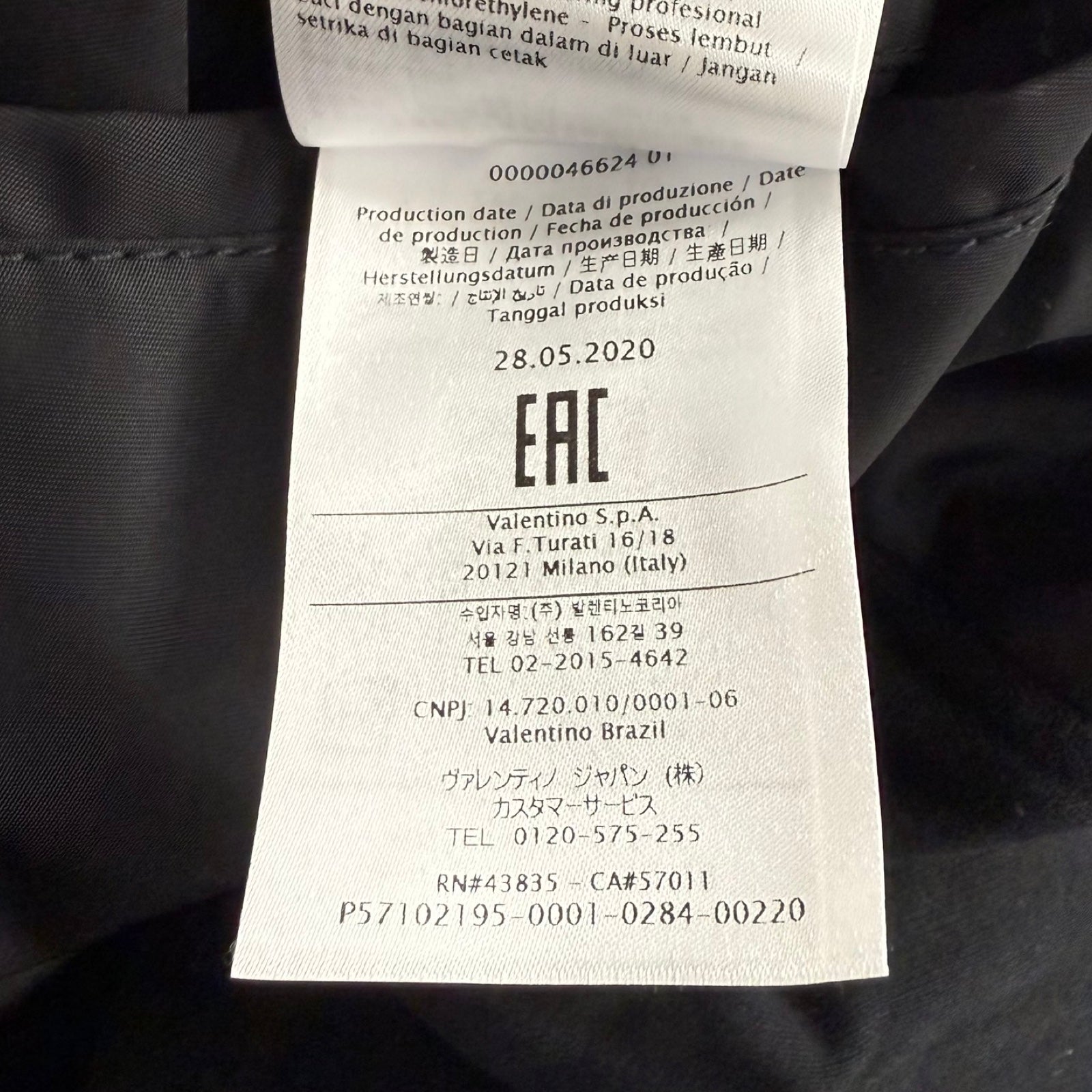 VALENTINO 2021AW VLTN Crew Neck Sweat Shirt UV0CII452KP0NO Size S ヴァレンティノ VLTN クルーネックスウェットシャツ サイズS