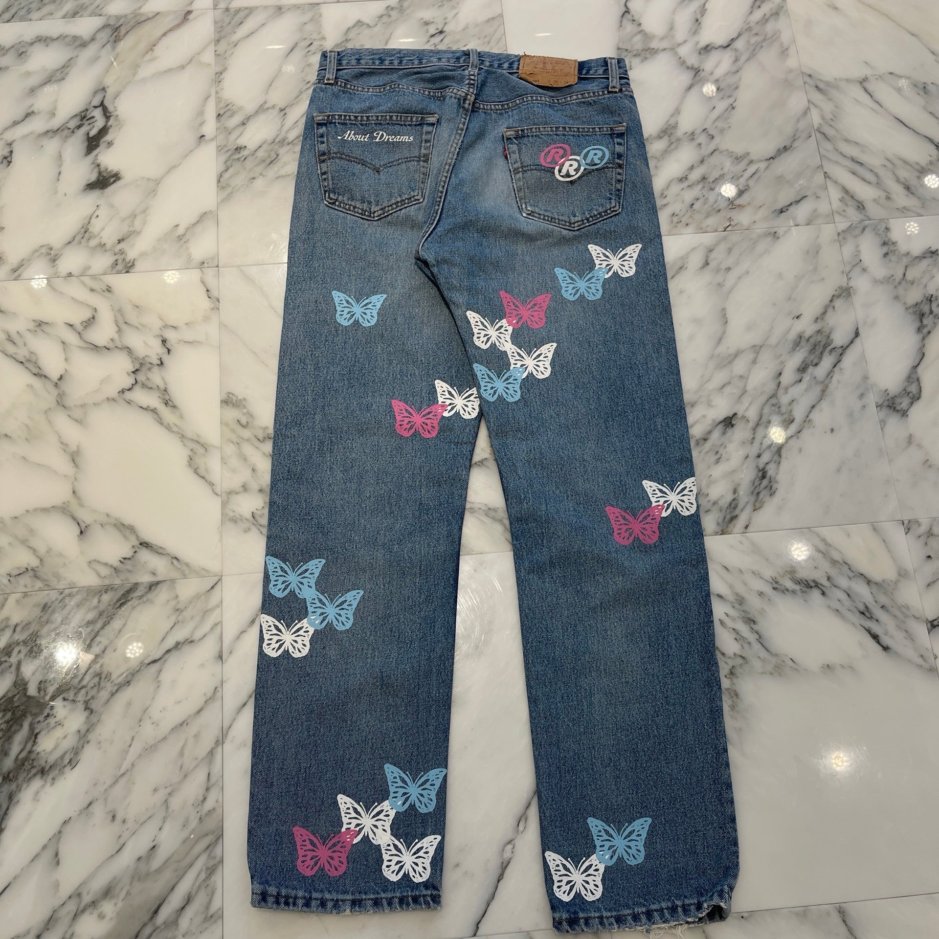 ABOUT DREAMS Butterfly Jeans Size W36 L34 アバウトドリームズ バタフライジーンズ W36 × L34