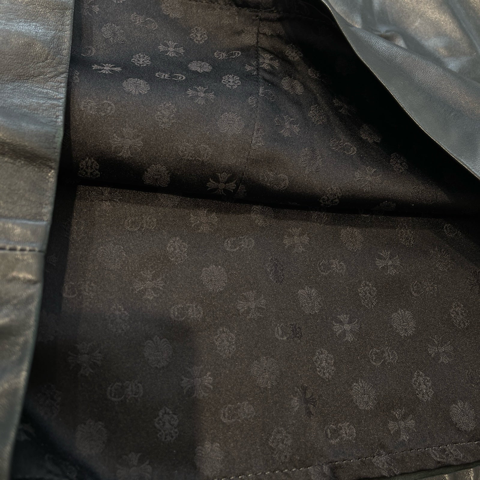 CHROME HEARTS Dagger Zip Leather Mini Skirt Size M クロムハーツ ダガージップ レザーミニ スカート サイズ M