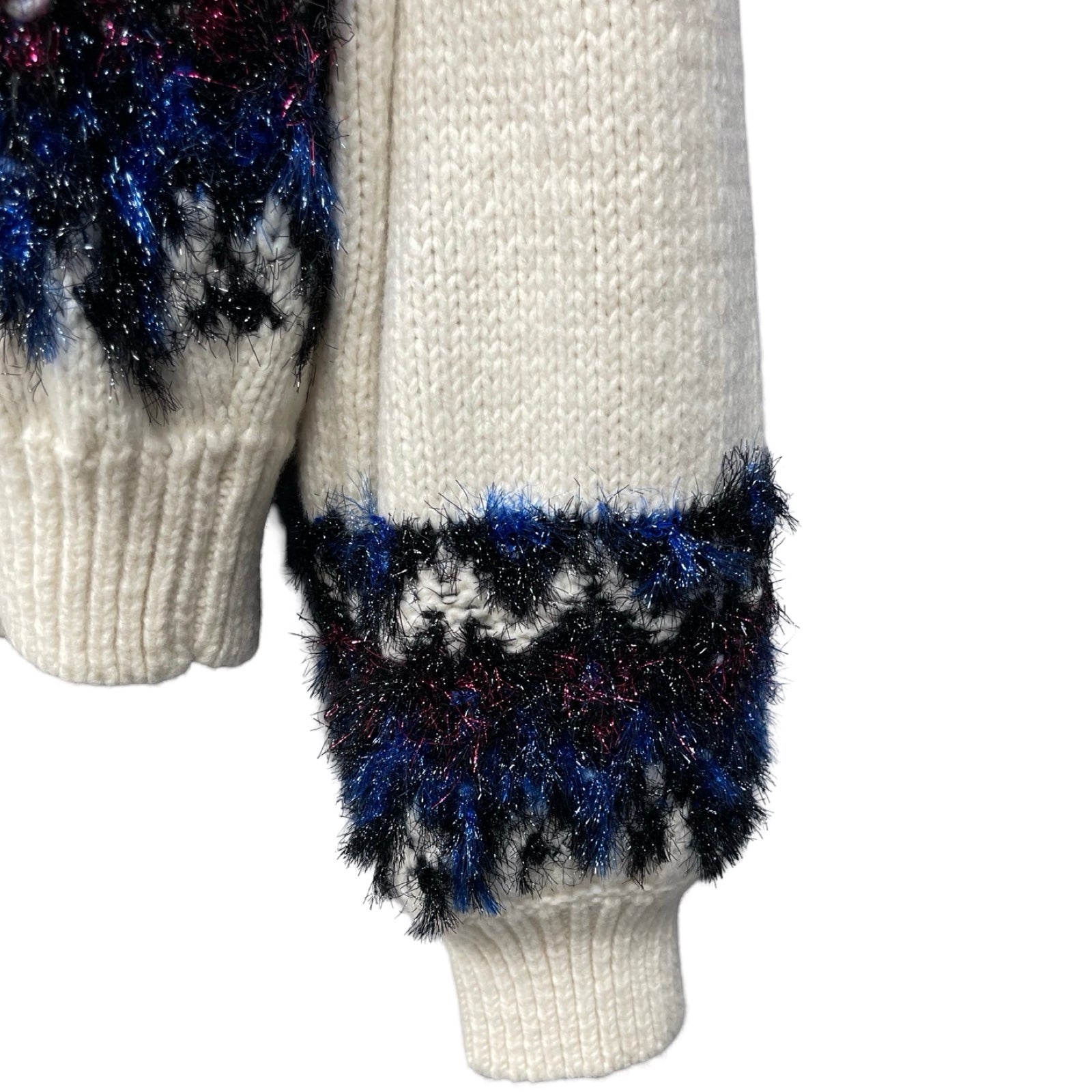 CHANEL 2021AW Cropped Nordic Pattern Knit Sweater P71555K10323 Size 50