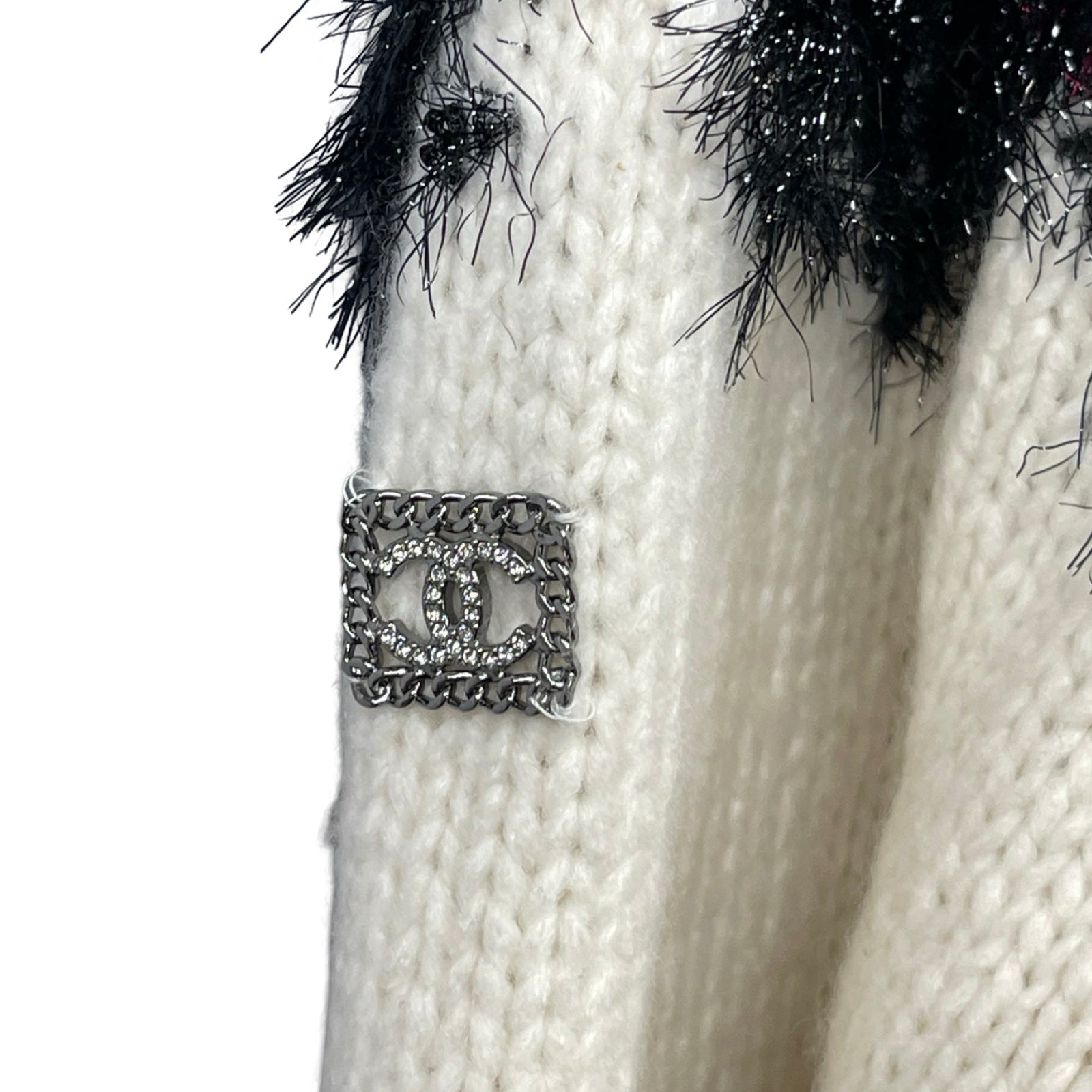 CHANEL 2021AW Cropped Nordic Pattern Knit Sweater P71555K10323 Size 50