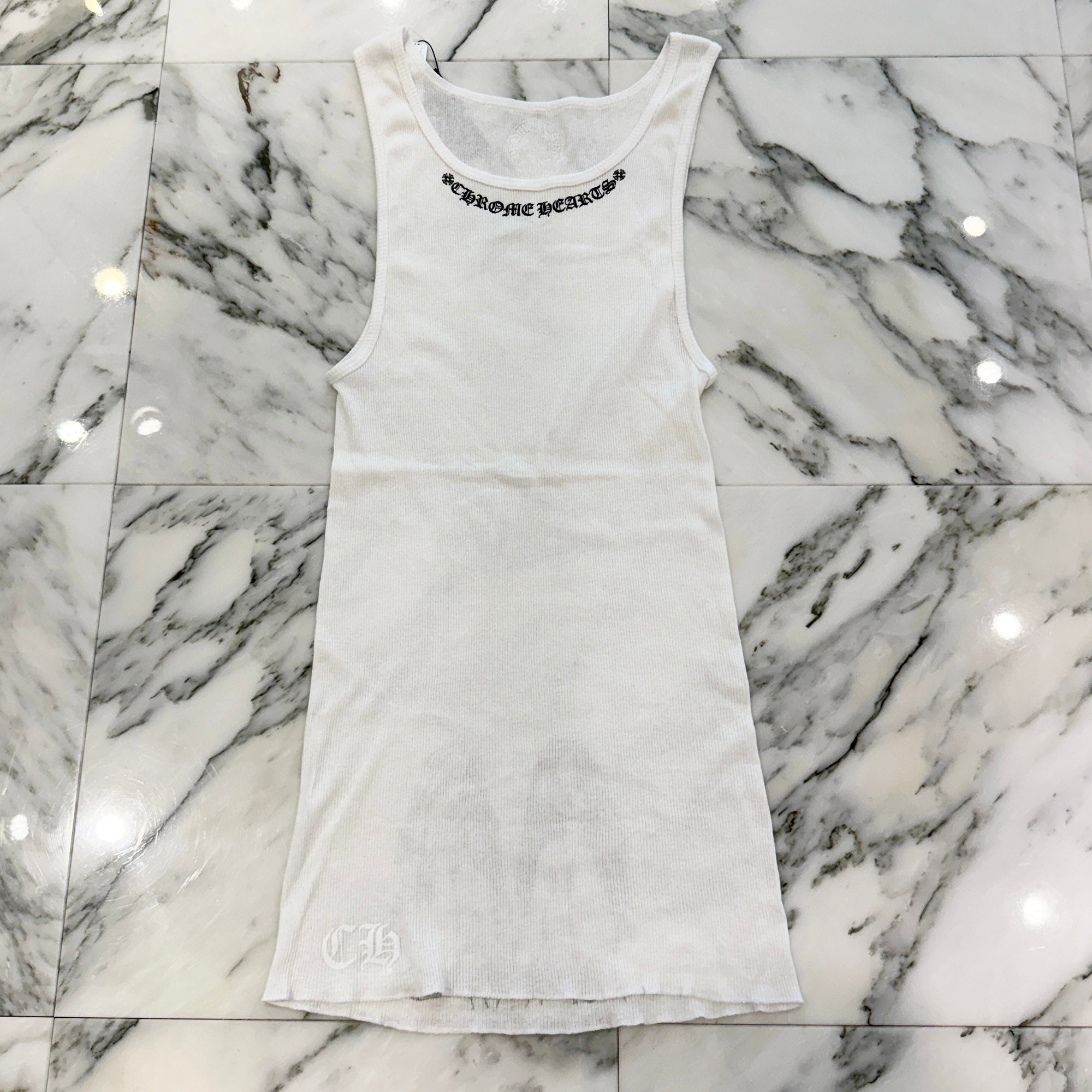 CHROME HEARTS Neck Logo Back GIRLS Print Tank Top Size XL クロムハーツ ネックロゴ バックガールズプリント タンクトップ サイズXL