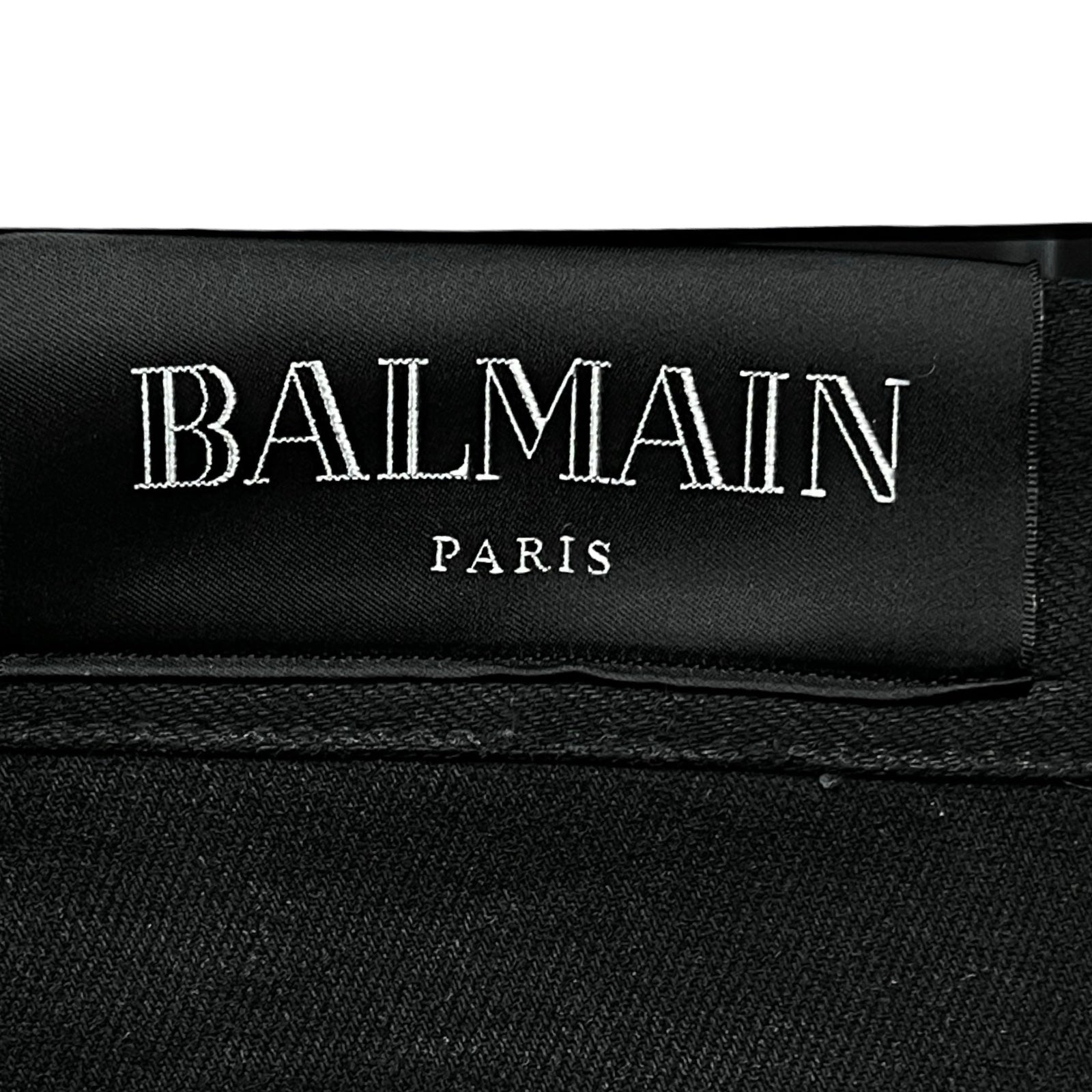BALMAIN Coating Damage Slim Fit Jeans RH15230D006 Size 33