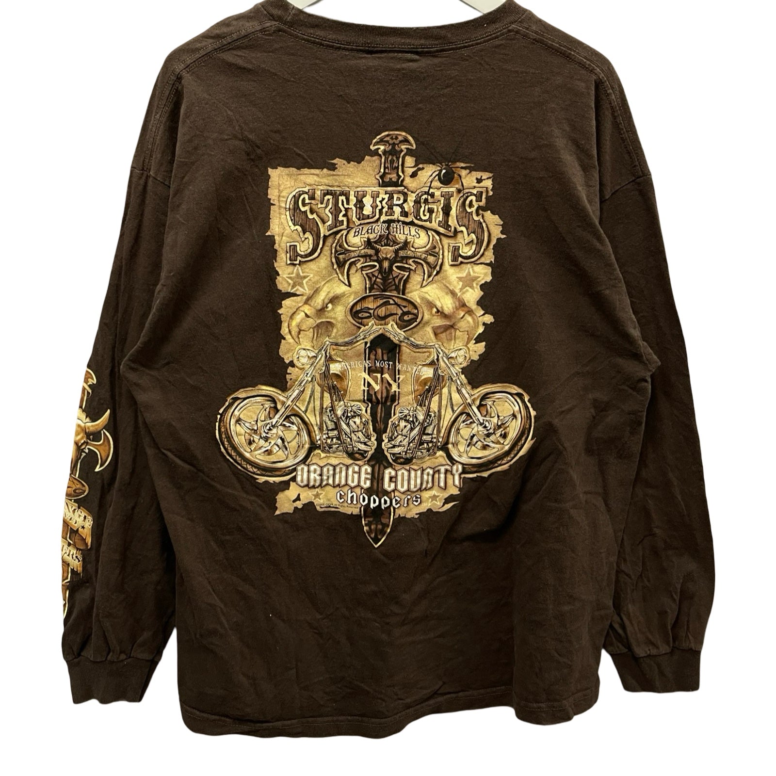Vintage 00's ORANGE COUNTY CHOPPERS "STURGIS BLACK HILS" L/S Tee Size XL