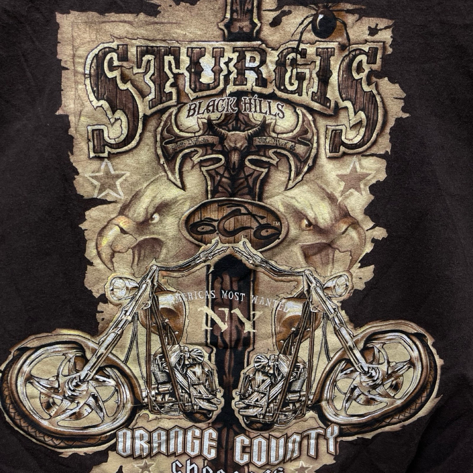 Vintage 00's ORANGE COUNTY CHOPPERS "STURGIS BLACK HILS" L/S Tee Size XL