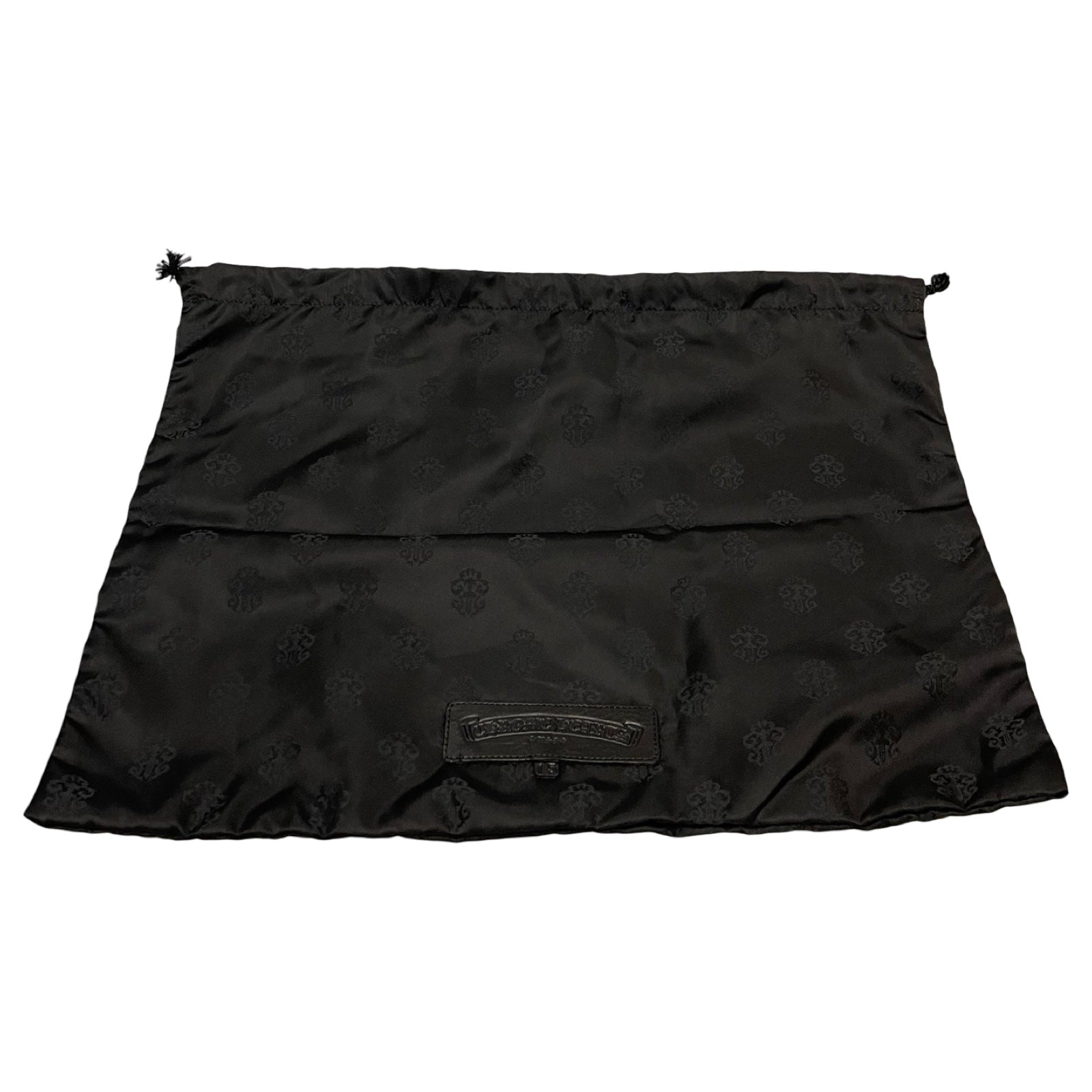 CHROME HEARTS Flat Plane Leather Clutch Bag