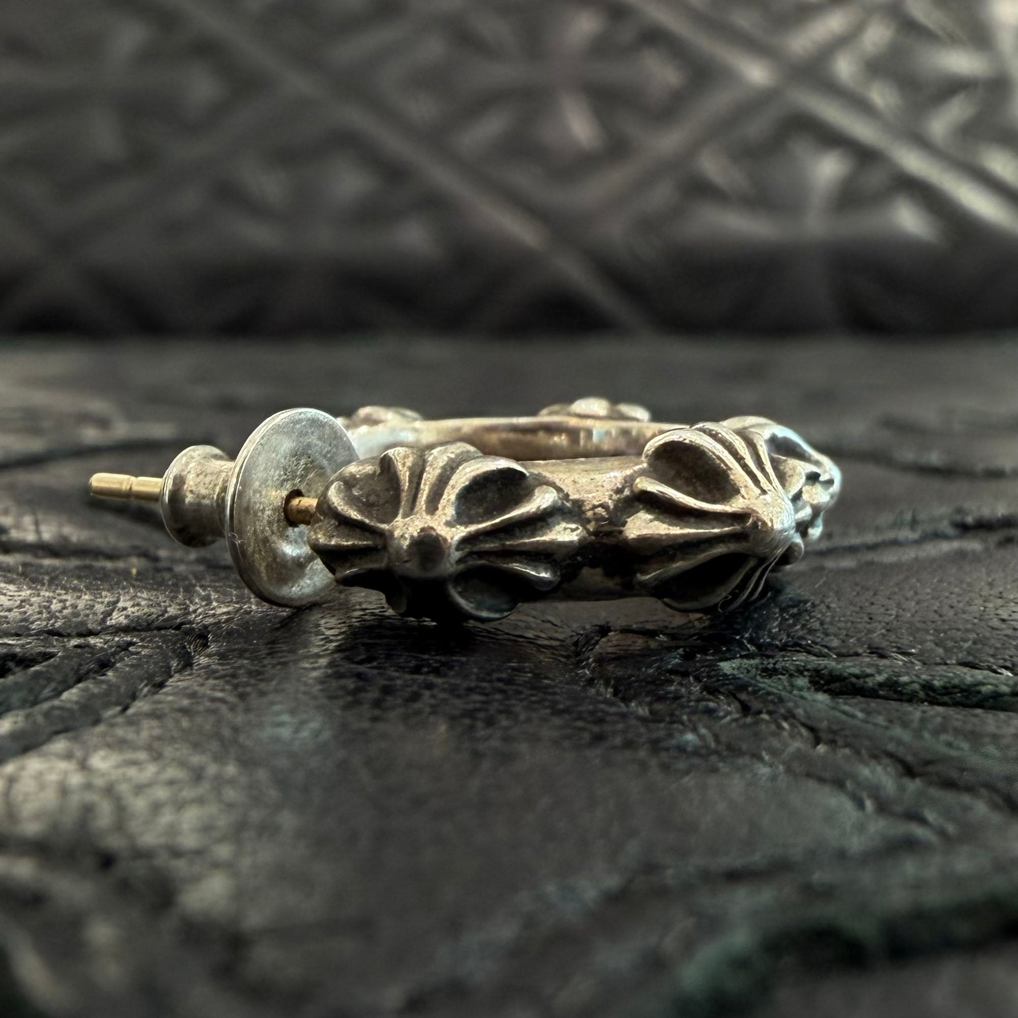 CHROME HEARTS CH CROSS HOOP Earring クロムハーツ CHクロス フープ イヤリング ピアス