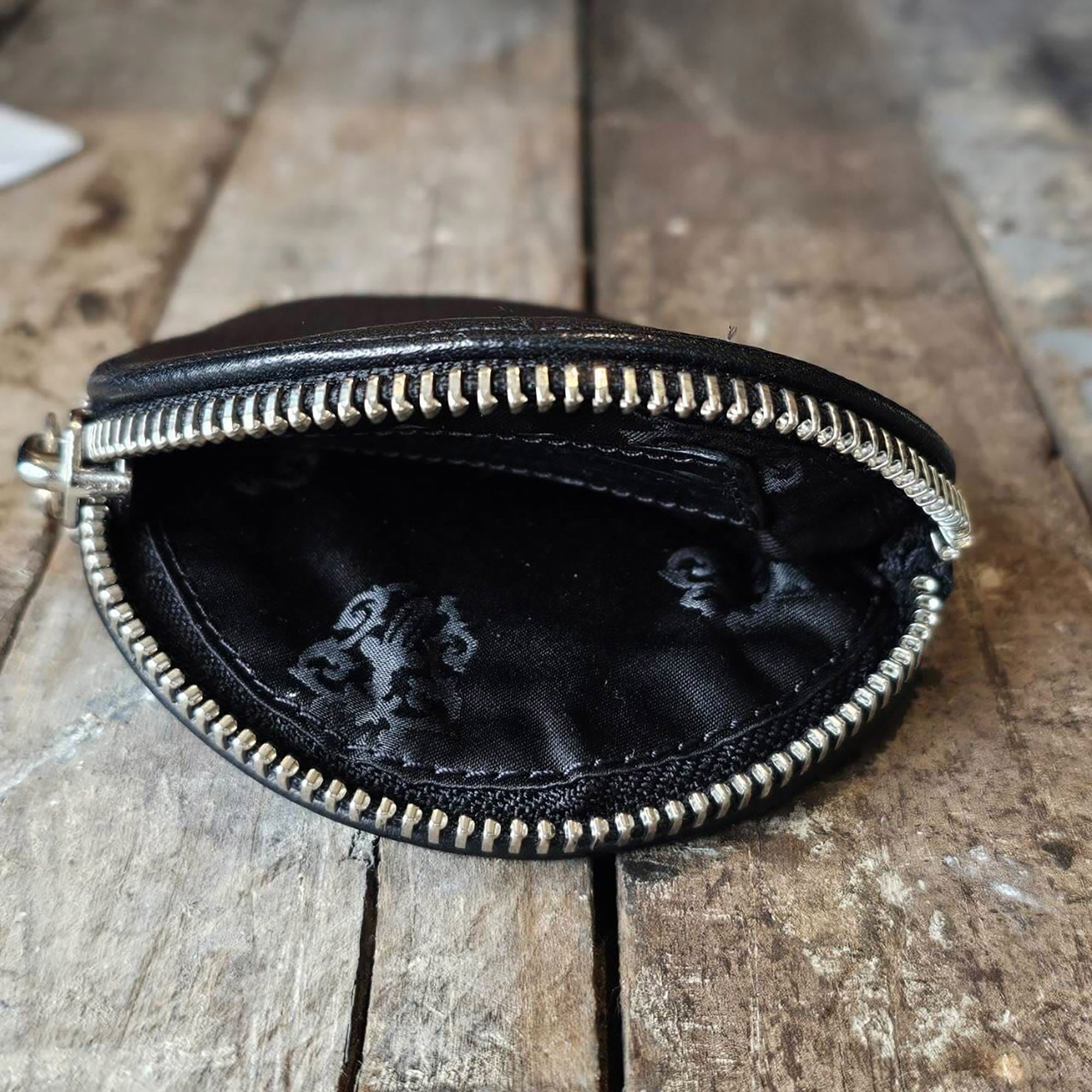 CHROME HEARTS 1 CLIP Paper Chain Triple Cross Leather Patch Coin Case クロムハーツ 1クリップ ペーパーチェーン トリプルクロス レザーパッチ コインケース