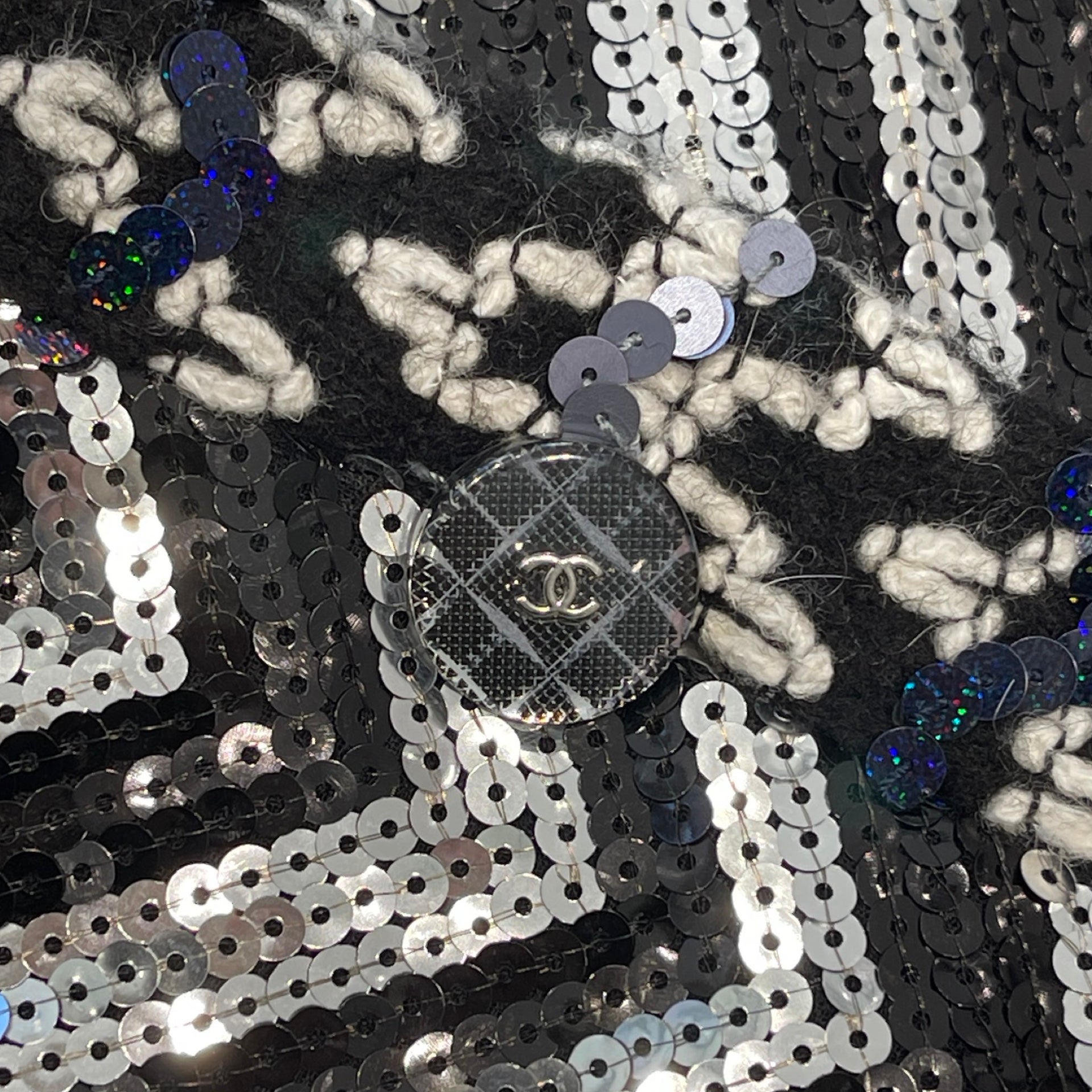 CHANEL 2022AW New Wave Stripe Sequin Acrylic Wool Jacket P71742V63229 Size 50 シャネル ニューウェーブ ストライプ スパンコール アクリルウール ジャケット サイズ 50