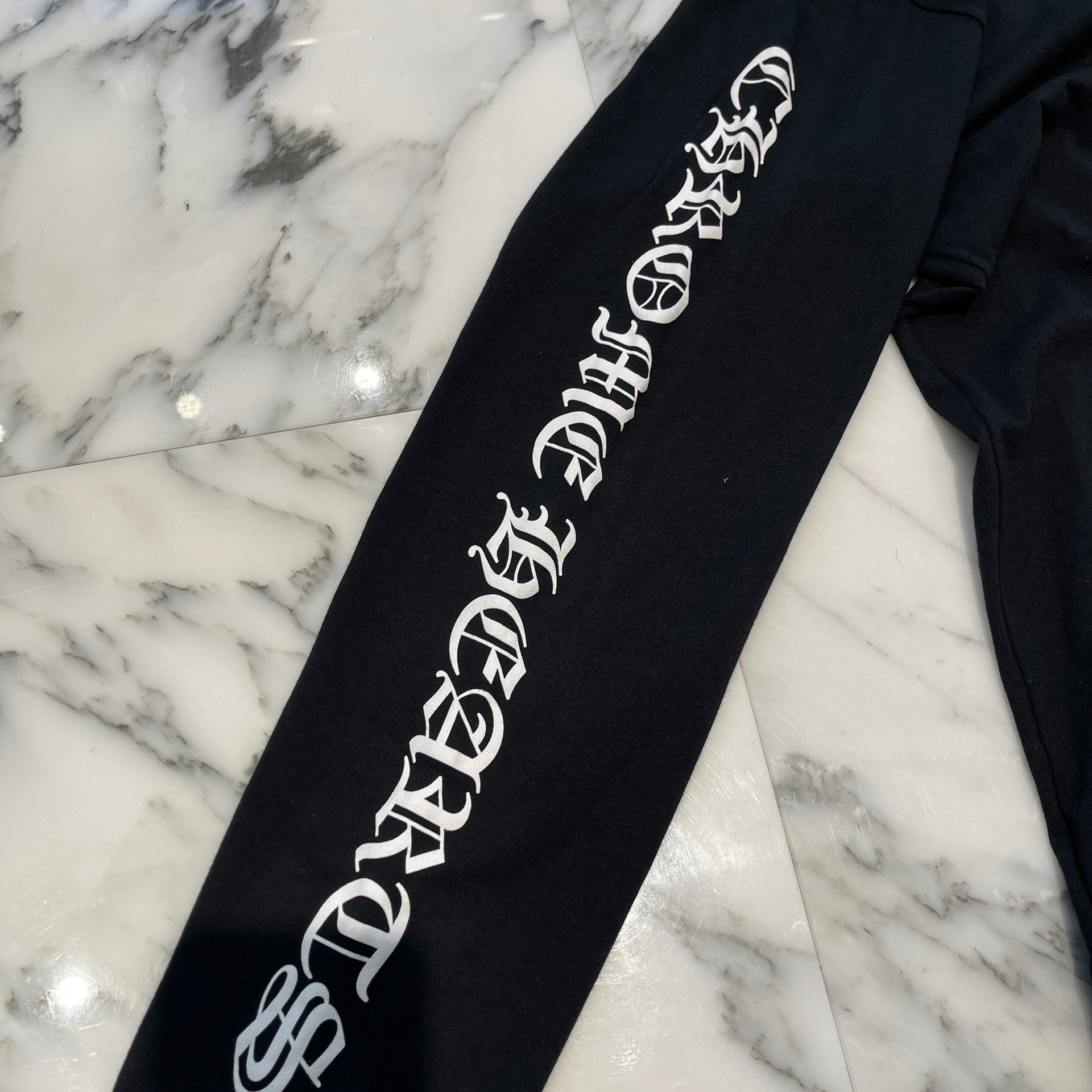 CHROME HEARTS Back Scroll Label Logo Long Sleeve Tee Size XL