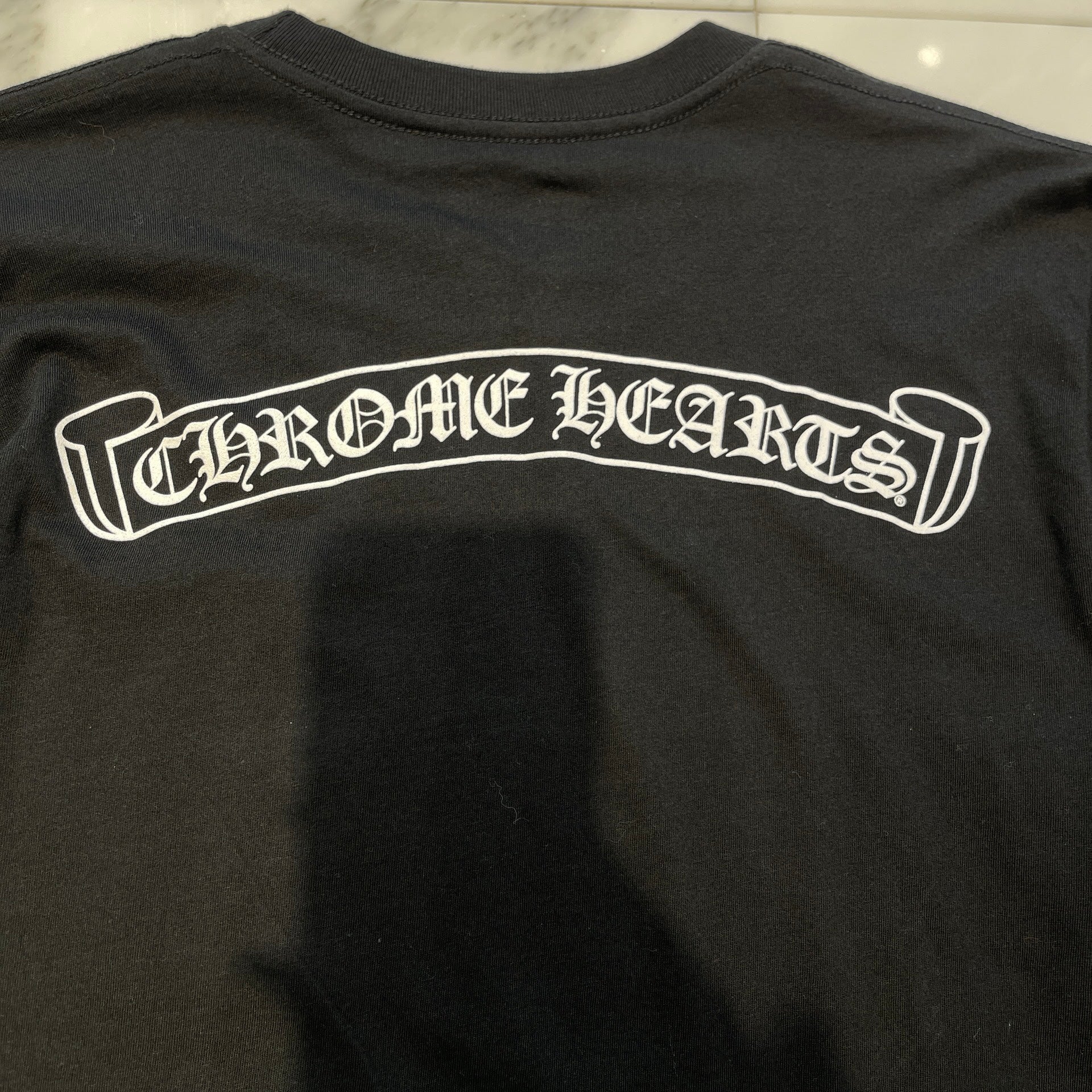 CHROME HEARTS Back Scroll Label Logo Long Sleeve Tee Size XL