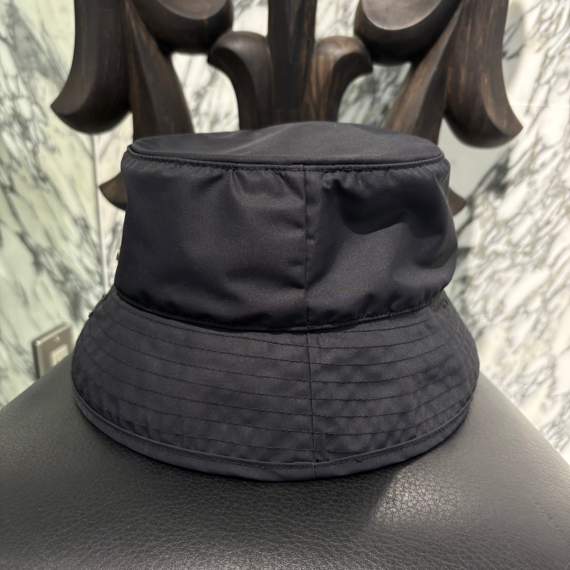 CHROME HEARTS 1 Cross Leather Patch Nylon Bucket Hat Size L（60.5cm）クロムハーツ 1クロス レザーパッチ ナイロン バケットハット サイズL（60.5cm）