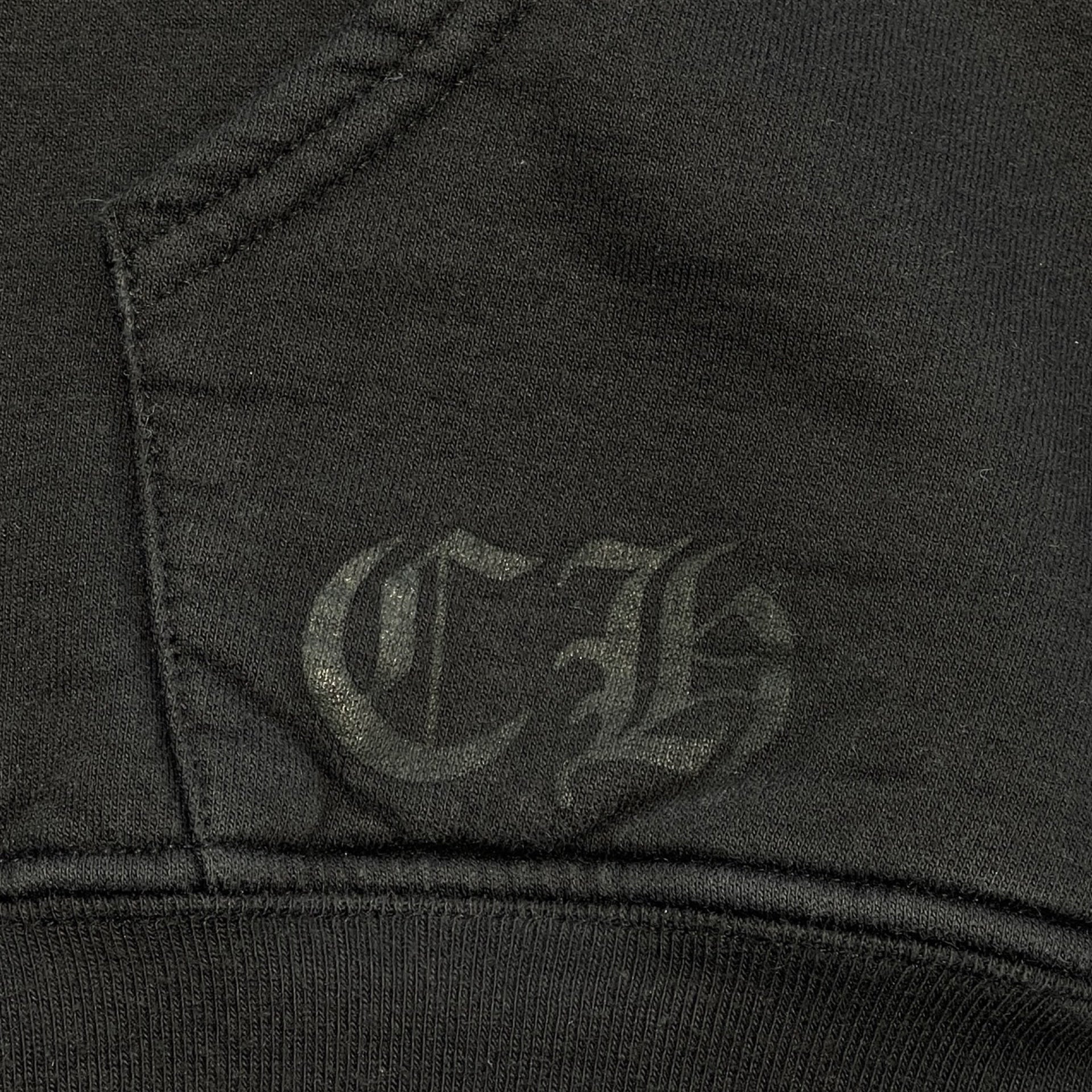 CHROME HEARTS Cemetery Cross Scroll Logo Label Zip Up Hoodie Size L クロムハーツ セメタリークロス スクロールロゴラベル ジップアップフーディー サイズL