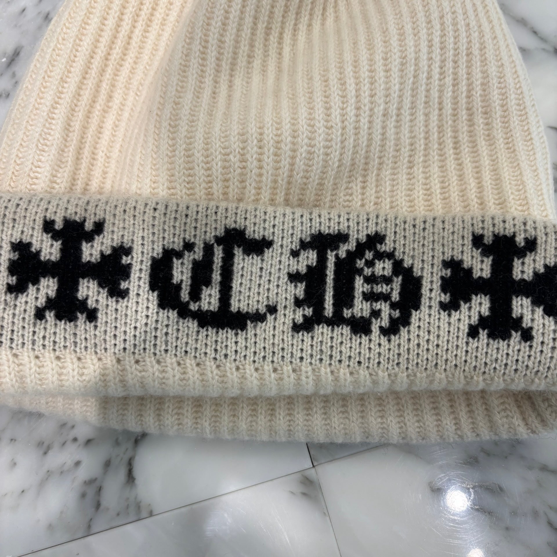 CHROME HEARTS BIG DADDY ASPEN Limited Cashmere Knit Beanie Size ONE SIZE（53-60）クロムハーツ ビッグダディ アスペン限定 カシミヤニットビーニー サイズONE SIZE（53-60）