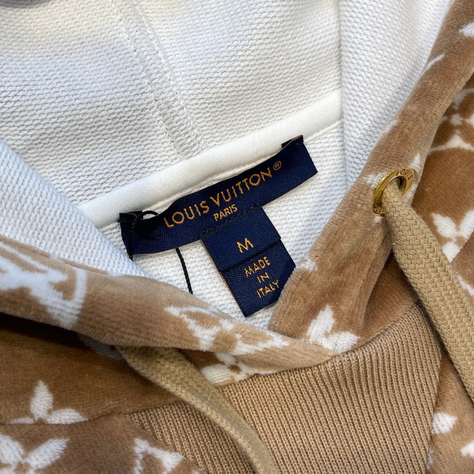 LOUIS VUITTON 2024SS Monogram Toweling Pullover Hoodie 1AC2HZ Size M ルイヴィトン モノグラム タウアリング プルオーバーフーディー サイズM