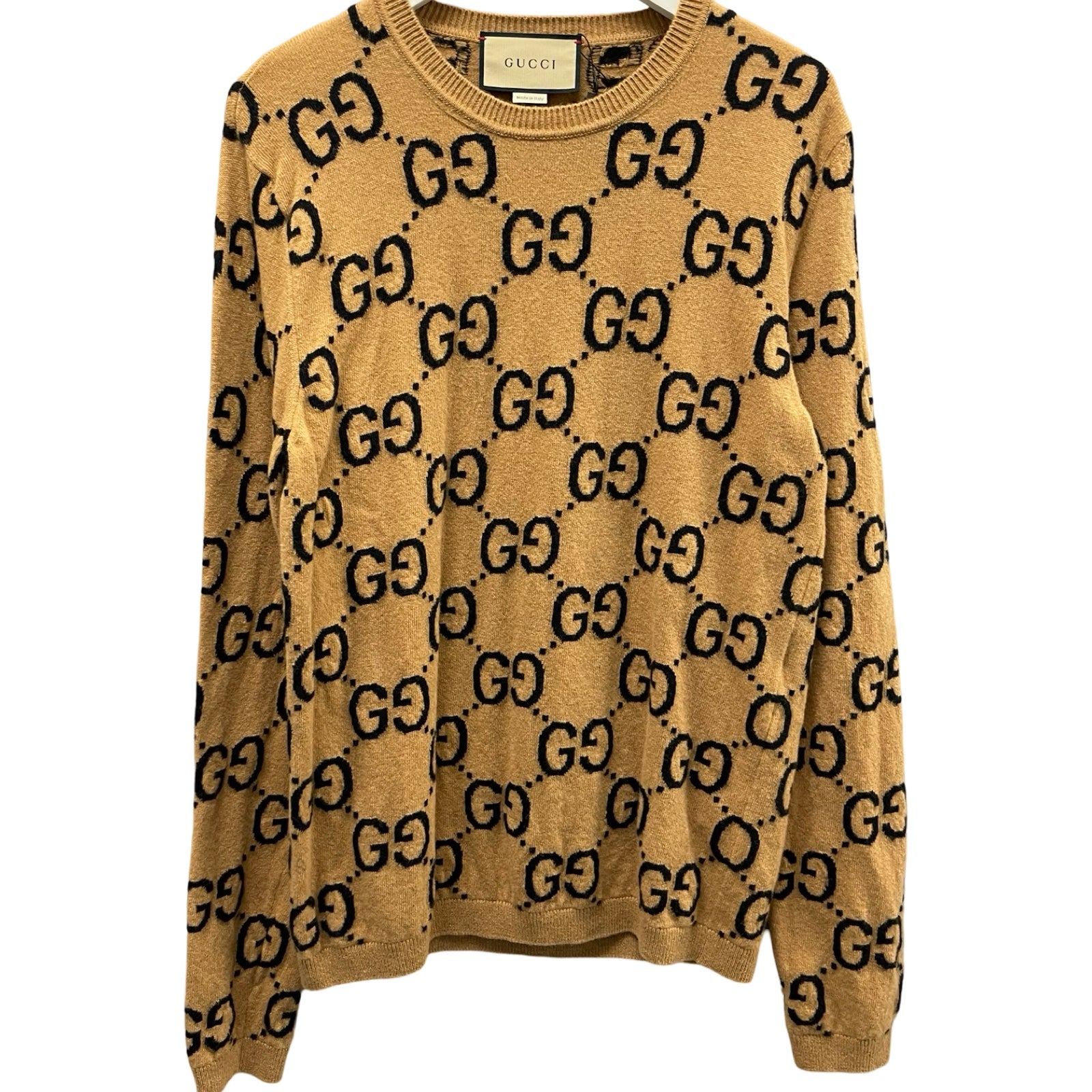 GUCCI 2024AW GG Wool Jacquard Knit Sweater 692900 XKCC5 Size S