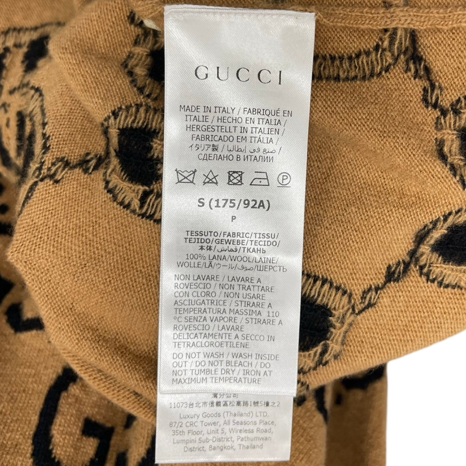 GUCCI 2024AW GG Wool Jacquard Knit Sweater 692900 XKCC5 Size S
