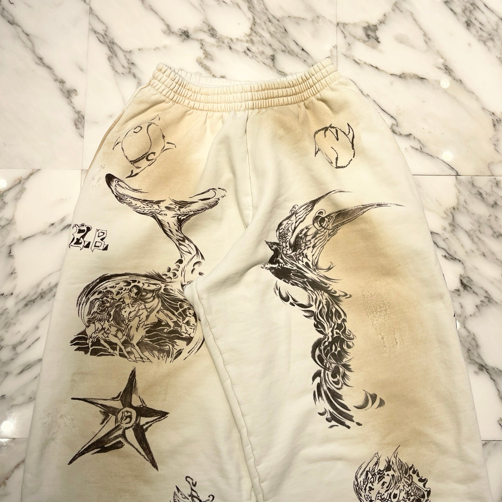 BALENCIAGA 2024SS TAT BAGGY Sweat Long Pants 787357 Size XXS バレンシアガ タットバギー スウェットロングパンツ サイズXXS