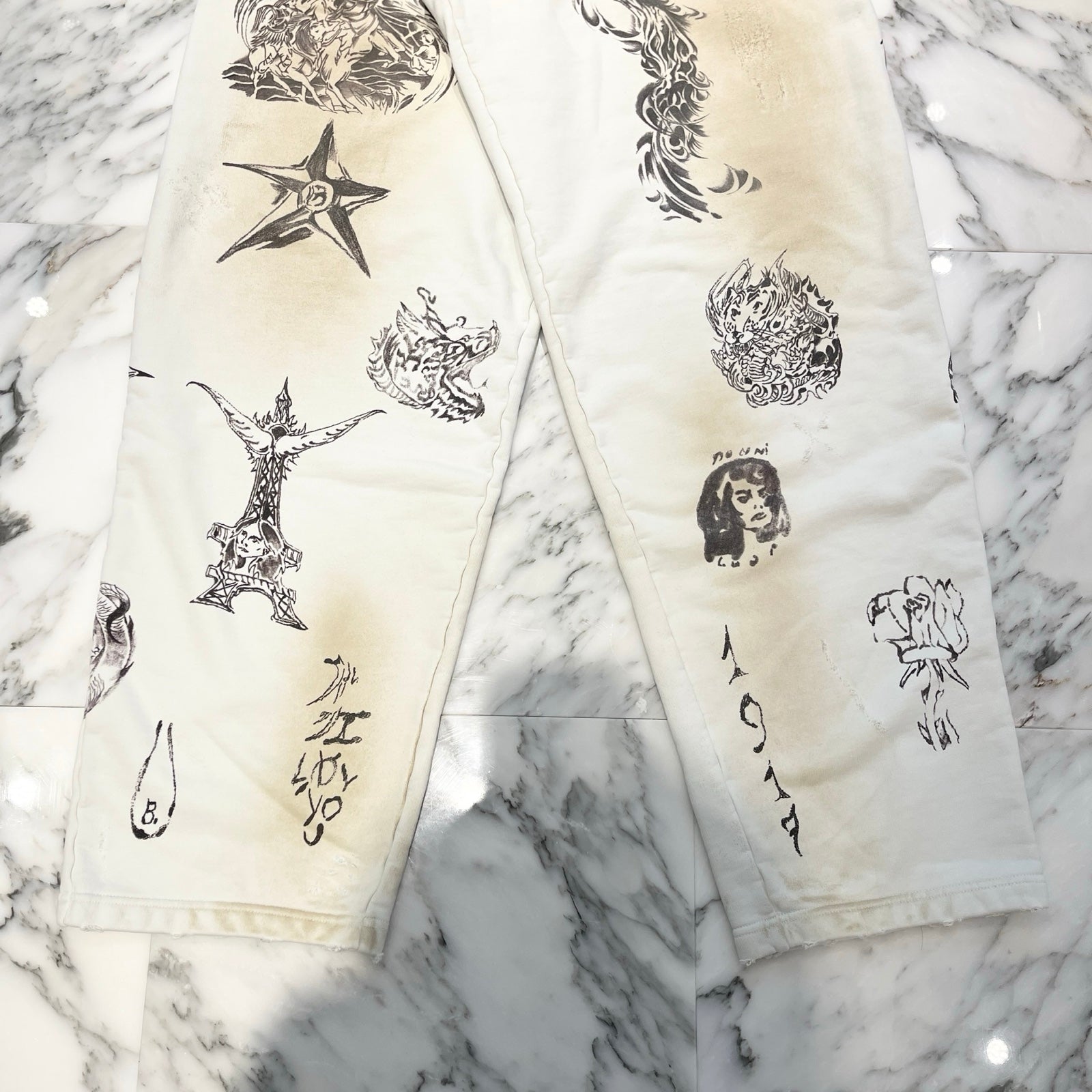 BALENCIAGA 2024SS TAT BAGGY Sweat Long Pants 787357 Size XXS バレンシアガ タットバギー スウェットロングパンツ サイズXXS